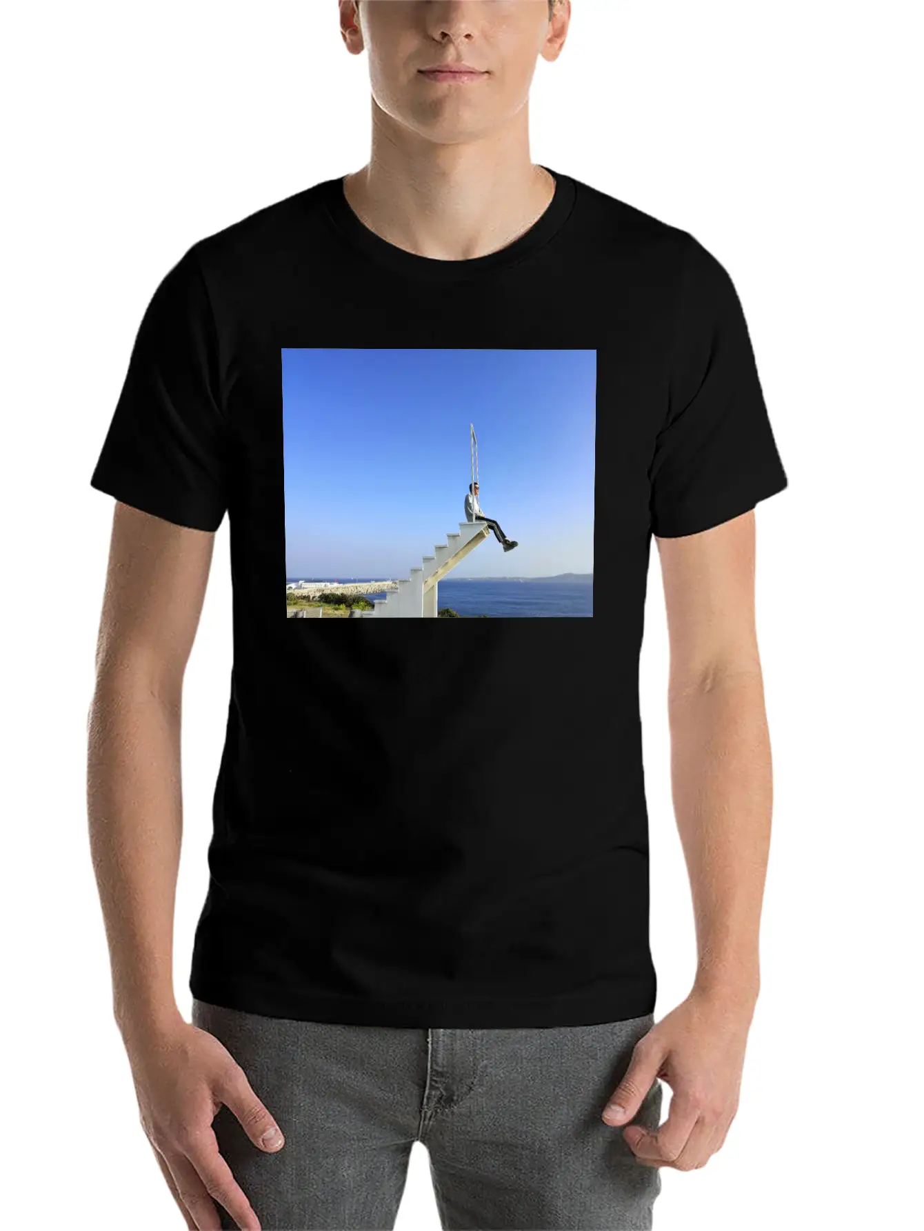 A Stair Boy In The Sky Breathable Soft Cotton T-Shirt – Timeless Casual Look