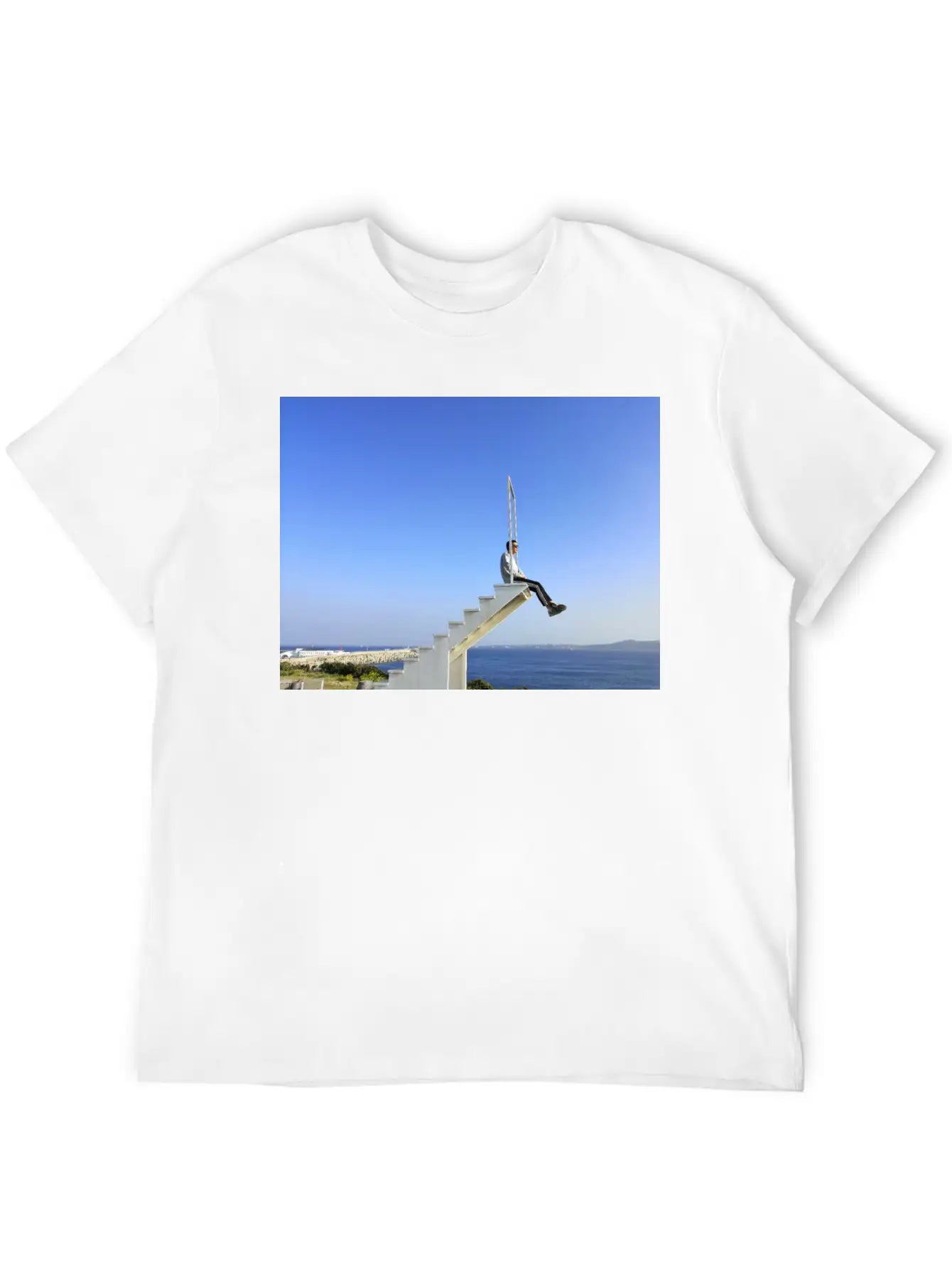 A Stair Boy In The Sky Breathable Soft Cotton T-Shirt – Timeless Casual Look