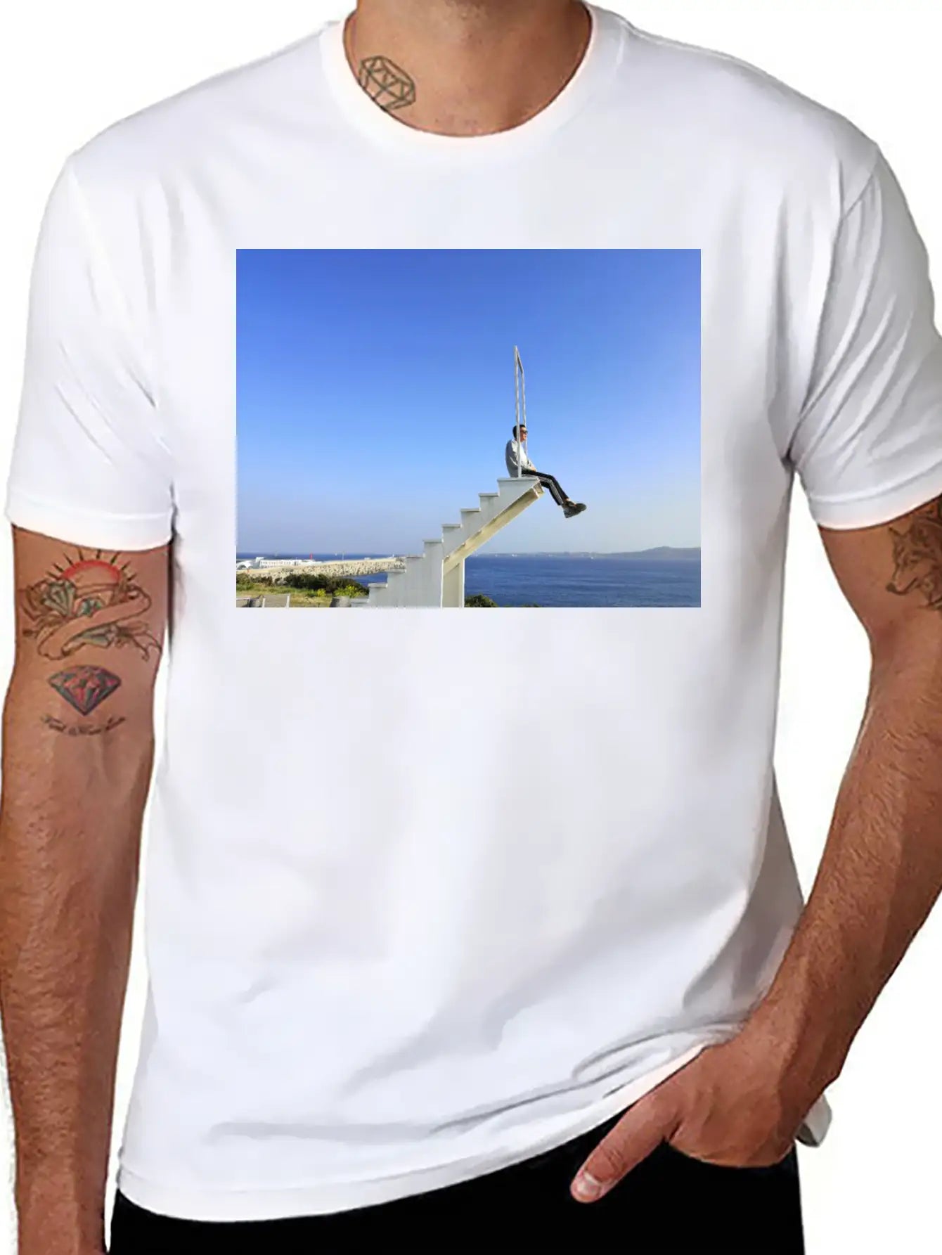A Stair Boy In The Sky Breathable Soft Cotton T-Shirt – Timeless Casual Look
