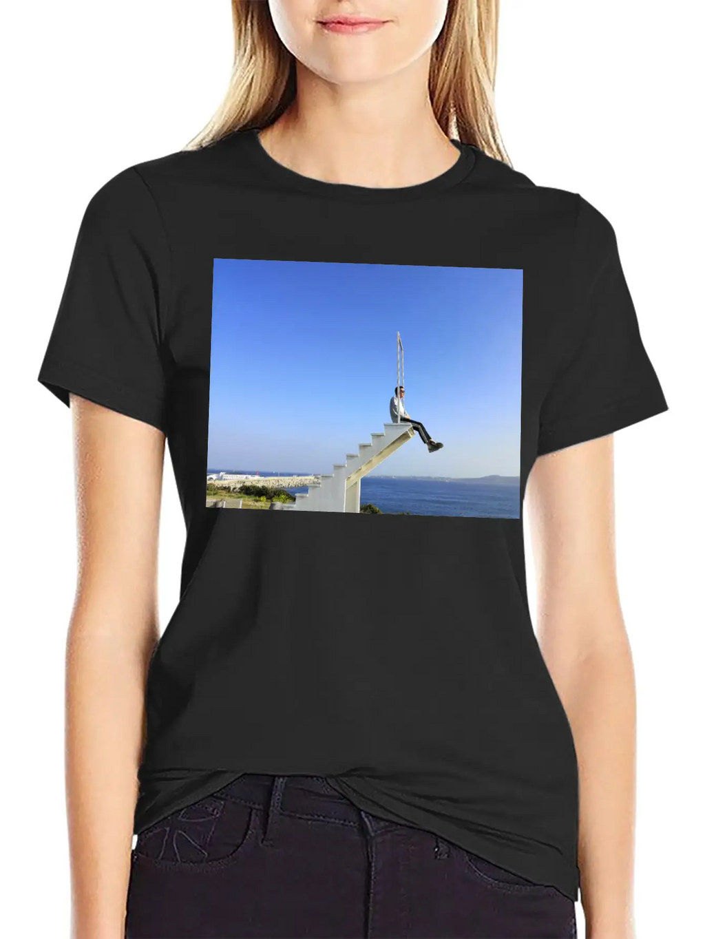 A Stair Boy In The Sky Breathable Soft Cotton T-Shirt – Timeless Casual Look