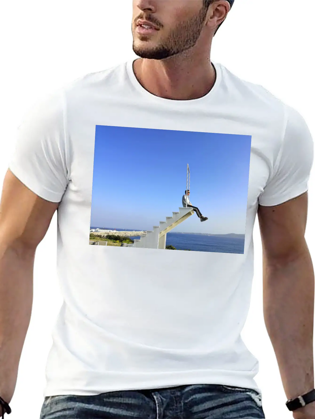 A Stair Boy In The Sky Breathable Soft Cotton T-Shirt – Timeless Casual Look