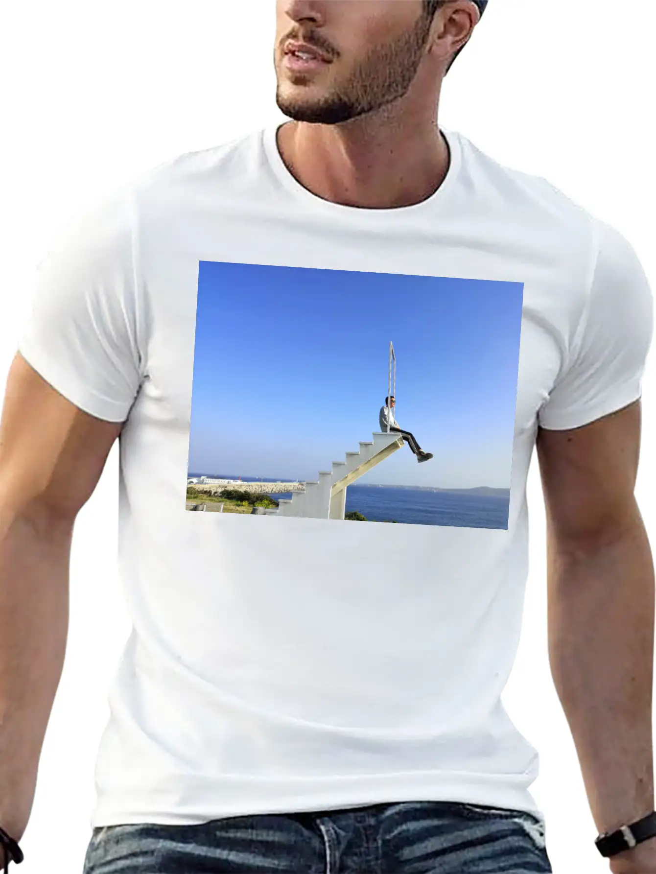 A Stair Boy In The Sky Breathable Soft Cotton T-Shirt – Timeless Casual Look