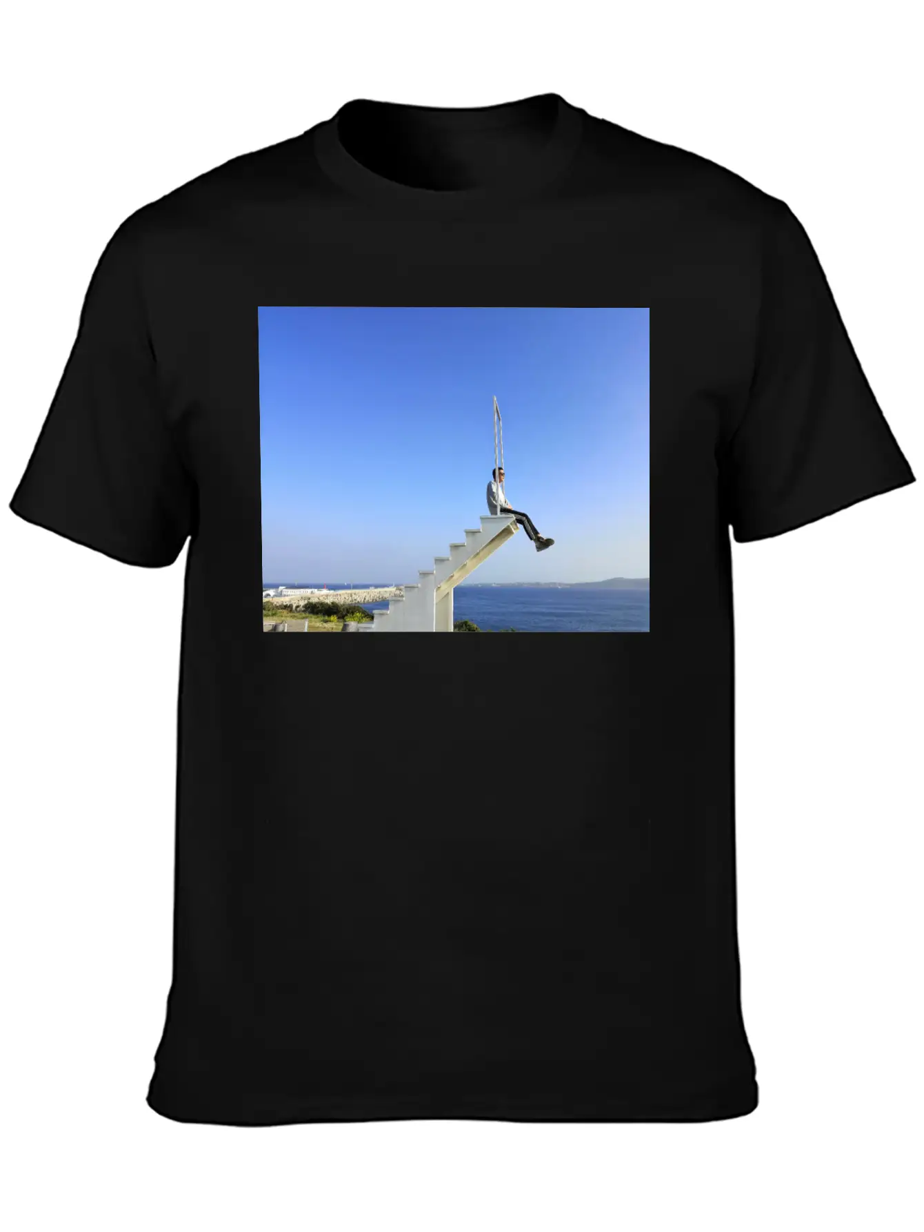 A Stair Boy In The Sky Breathable Soft Cotton T-Shirt – Timeless Casual Look