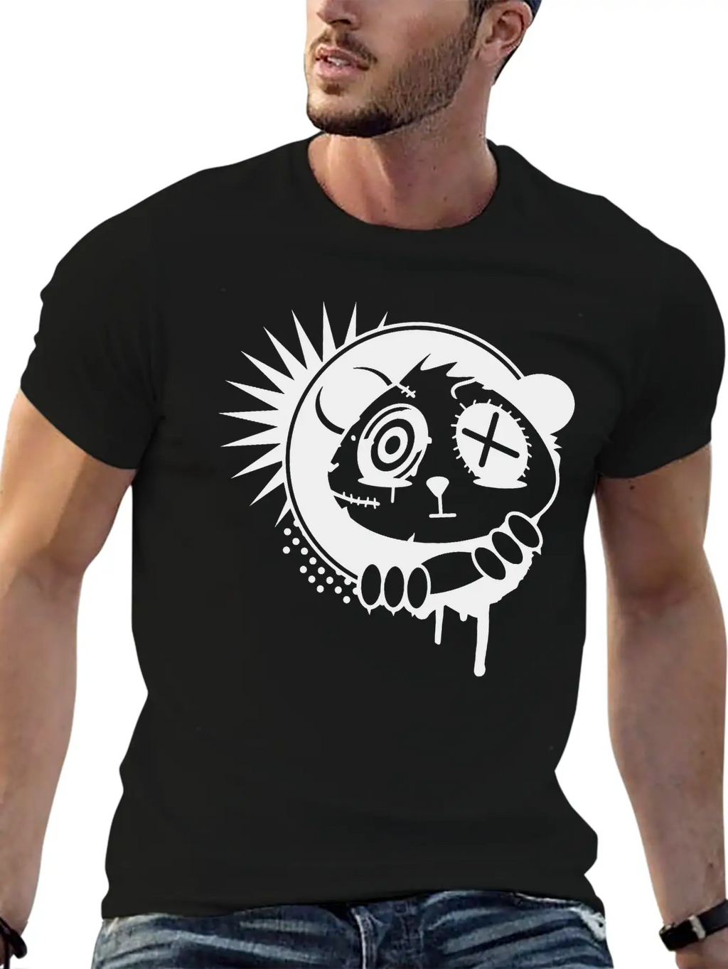 A Sticker With Panda Bear Head Classic Cotton Tee – Unisex Comfort For Any Season