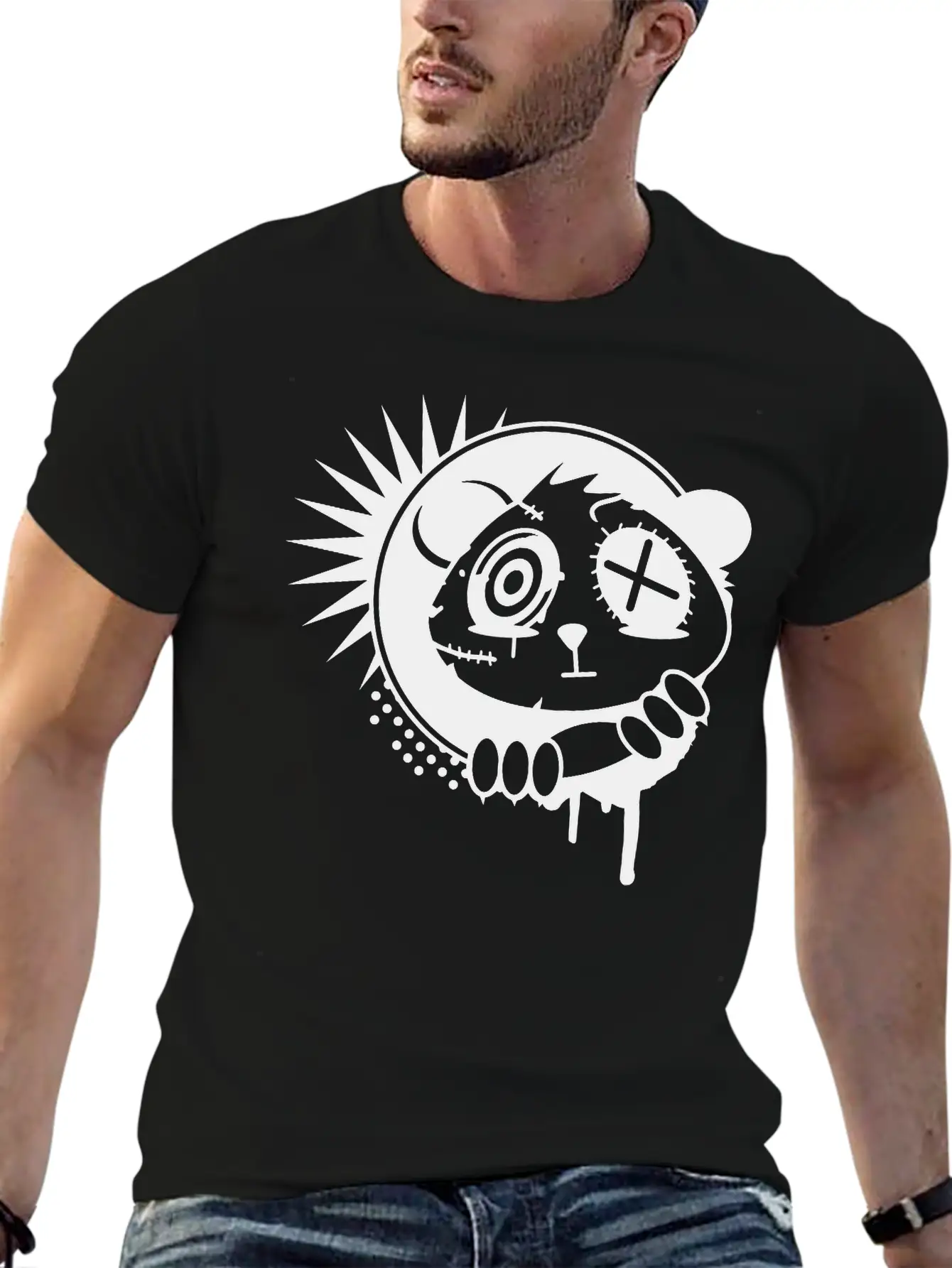 A Sticker With Panda Bear Head Classic Cotton Tee – Unisex Comfort For Any Season