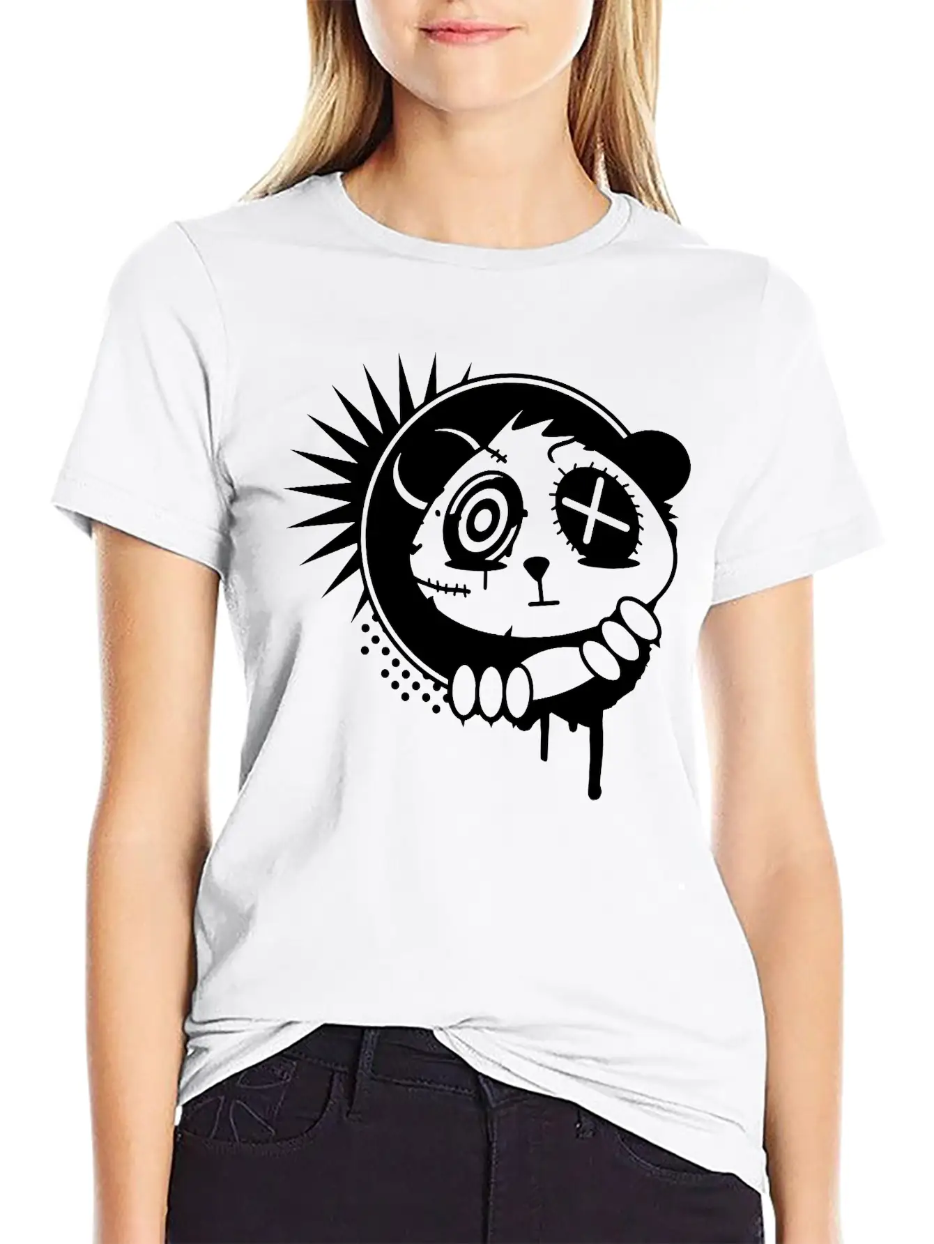 A Sticker With Panda Bear Head Classic Cotton Tee – Unisex Comfort For Any Season
