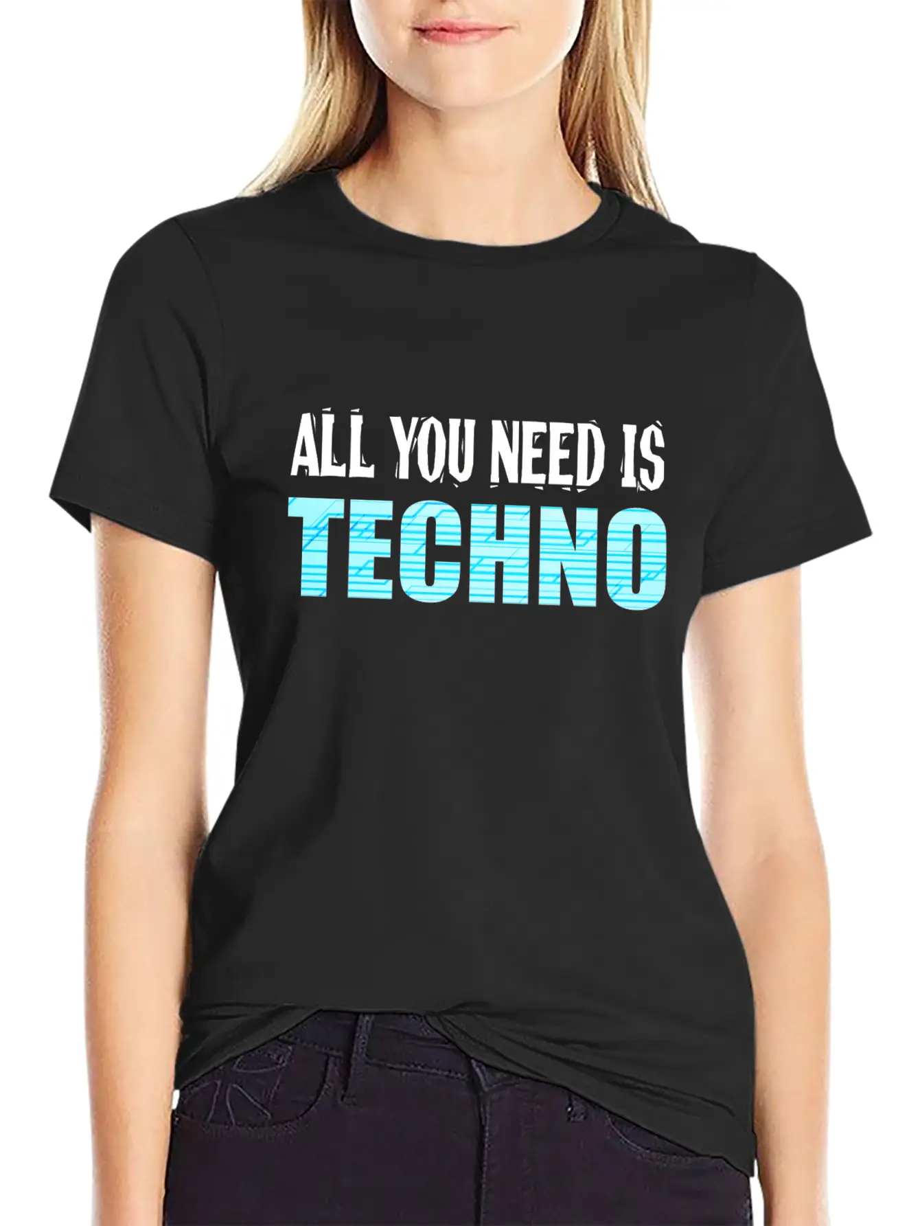 A Techno Tee For Music Lovers Saying "All You Relaxed Everyday Tee – Lightweight And Durable Cotton