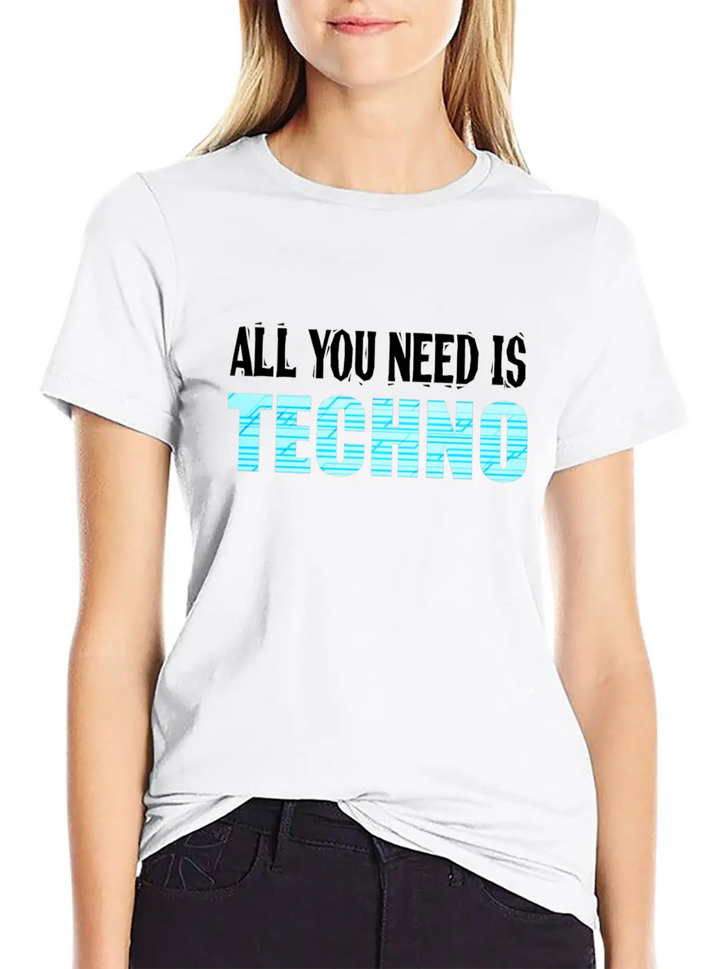 A Techno Tee For Music Lovers Saying "All You Relaxed Everyday Tee – Lightweight And Durable Cotton