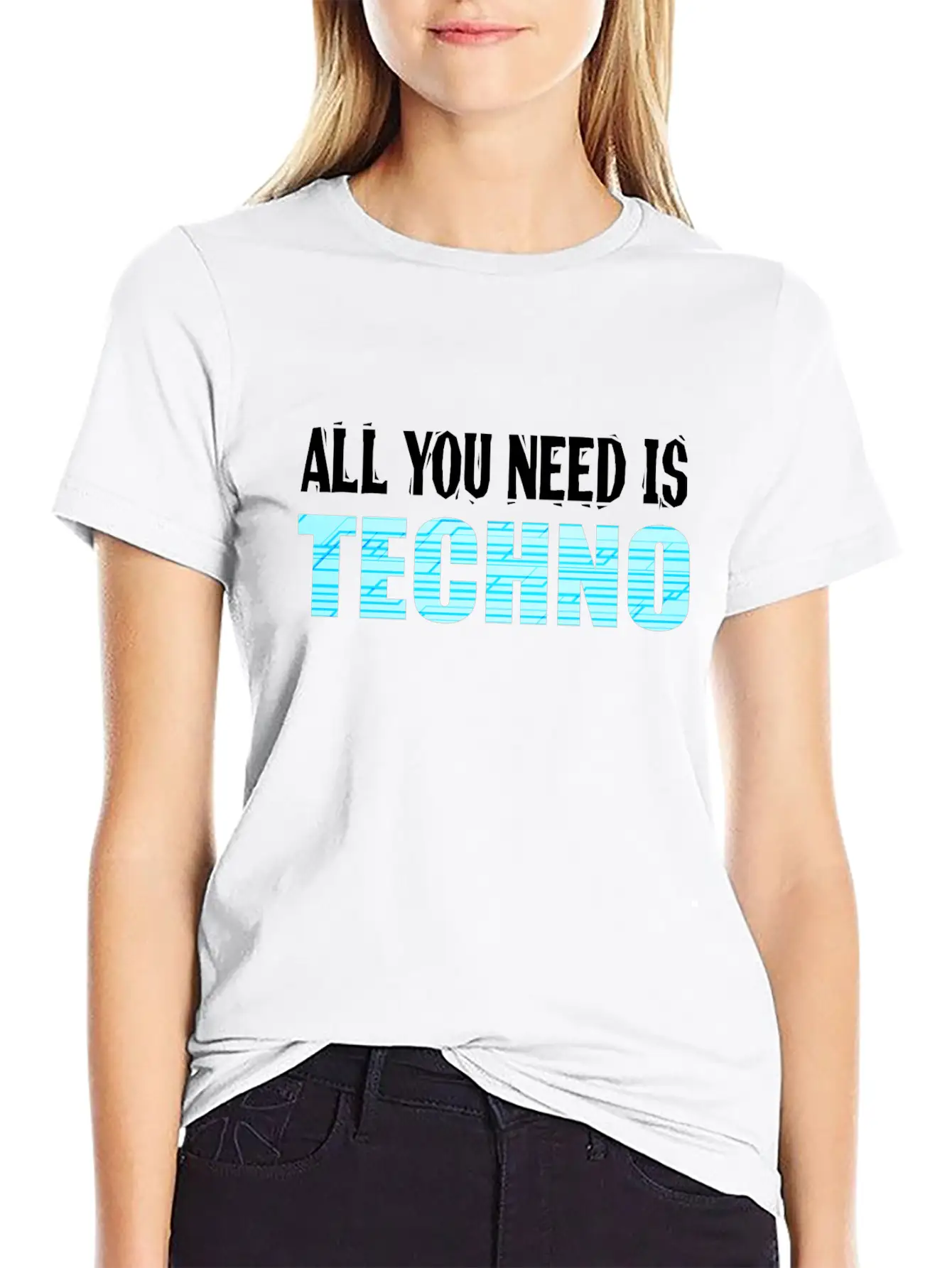 A Techno Tee For Music Lovers Saying "All You Relaxed Everyday Tee – Lightweight And Durable Cotton