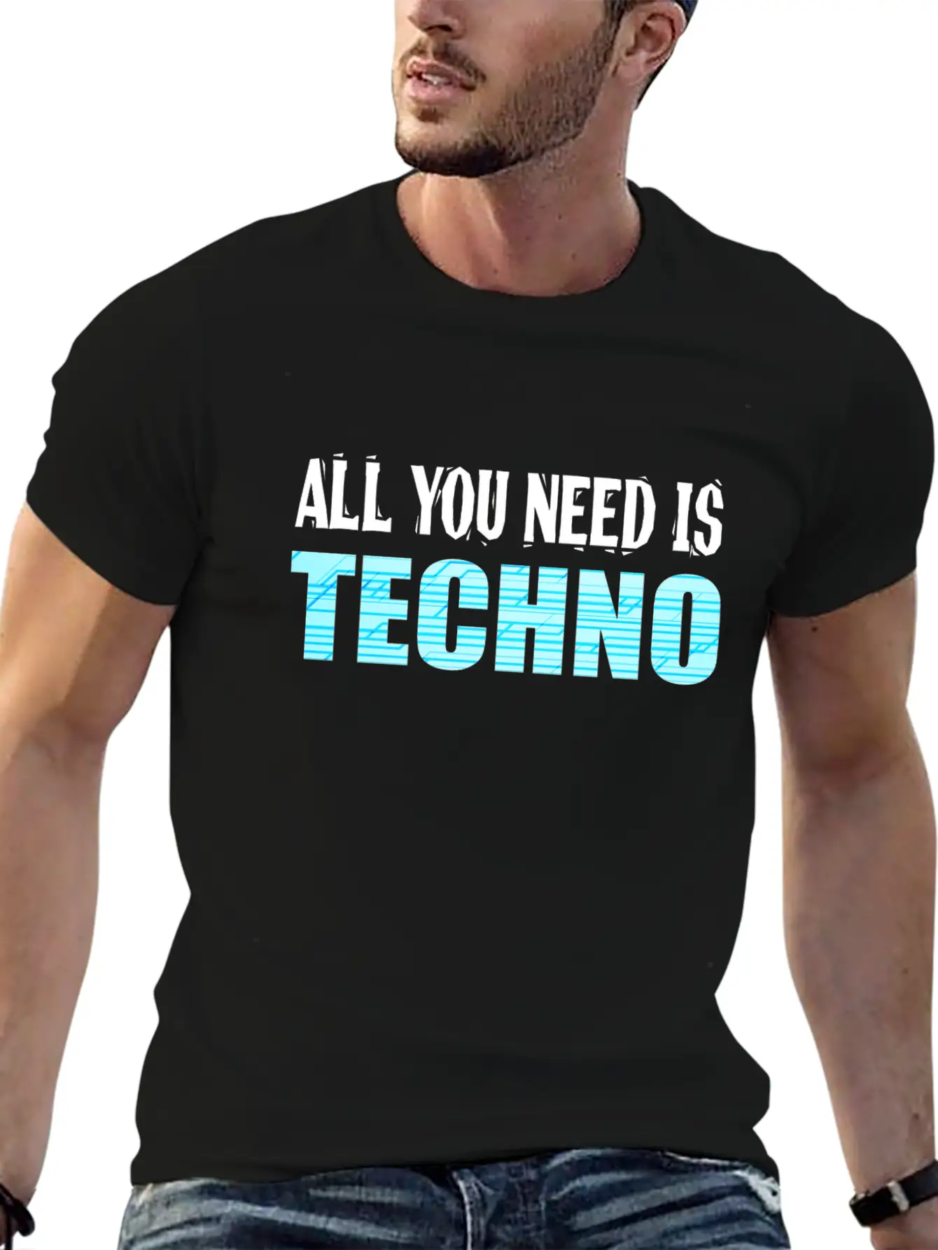 A Techno Tee For Music Lovers Saying "All You Relaxed Everyday Tee – Lightweight And Durable Cotton