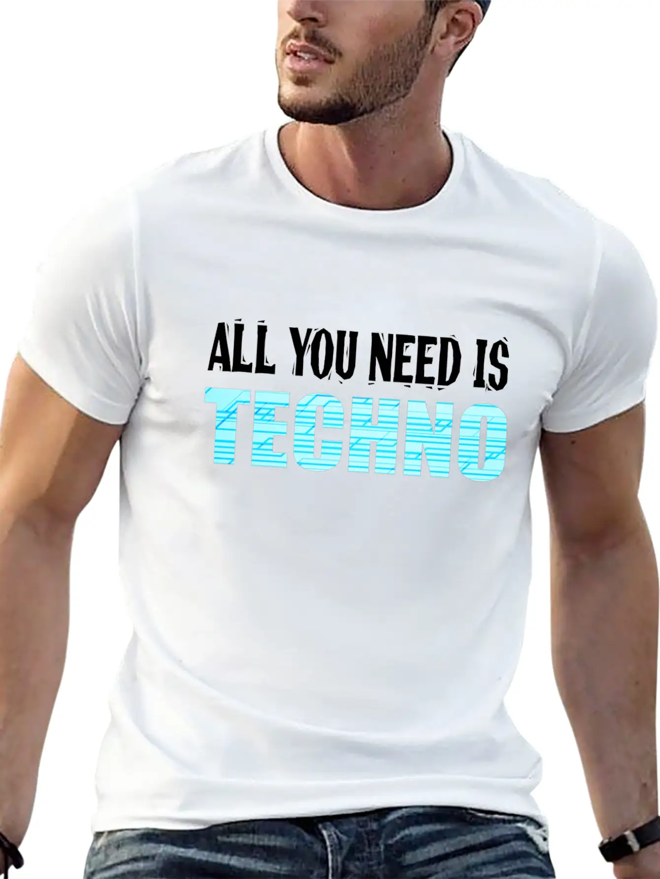 A Techno Tee For Music Lovers Saying "All You Relaxed Everyday Tee – Lightweight And Durable Cotton