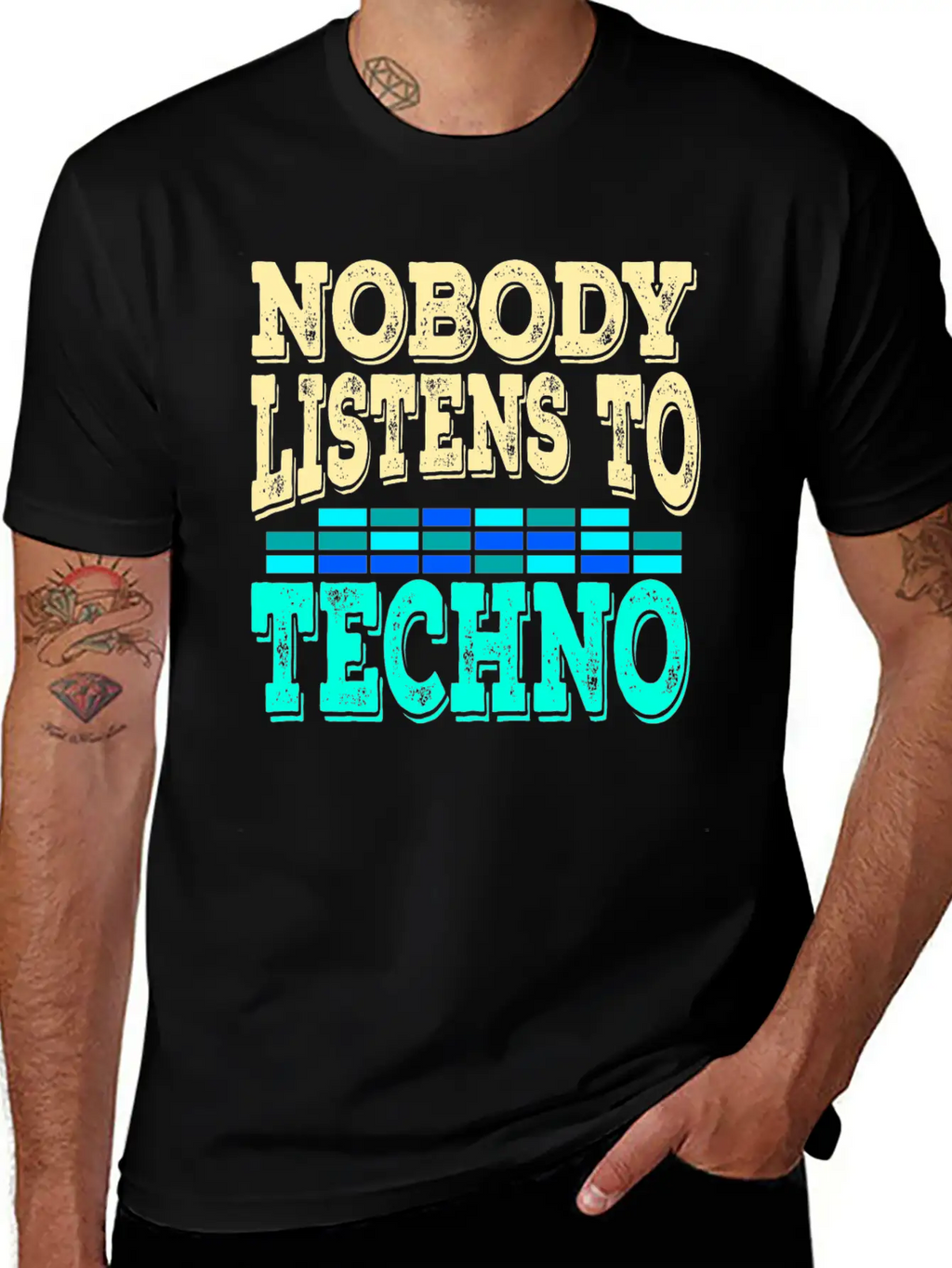 A Techno Tee For Music Lovers Saying "Nobody Stylish Everyday T-Shirt – Unisex Basic Cotton Tee