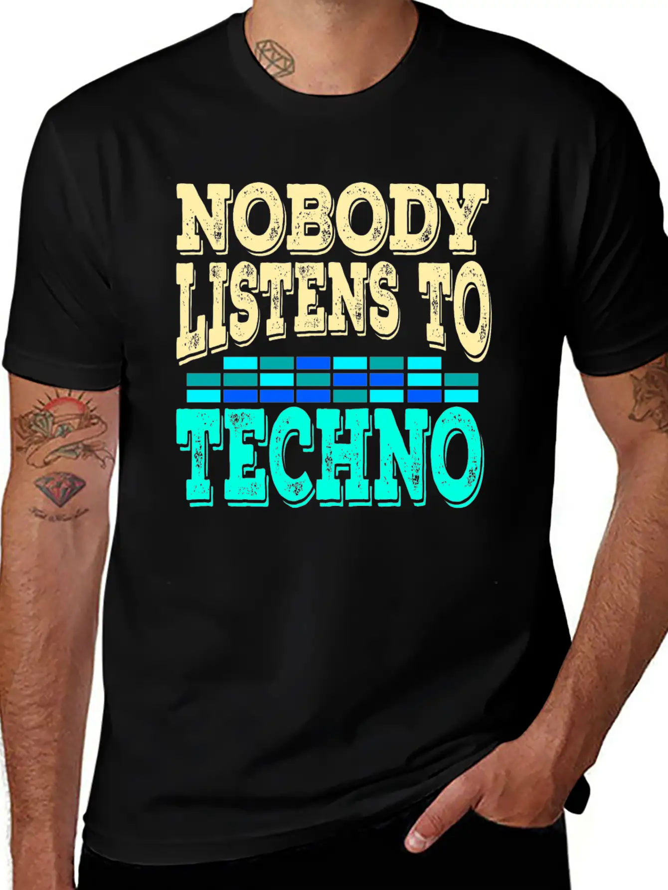 A Techno Tee For Music Lovers Saying "Nobody Stylish Everyday T-Shirt – Unisex Basic Cotton Tee