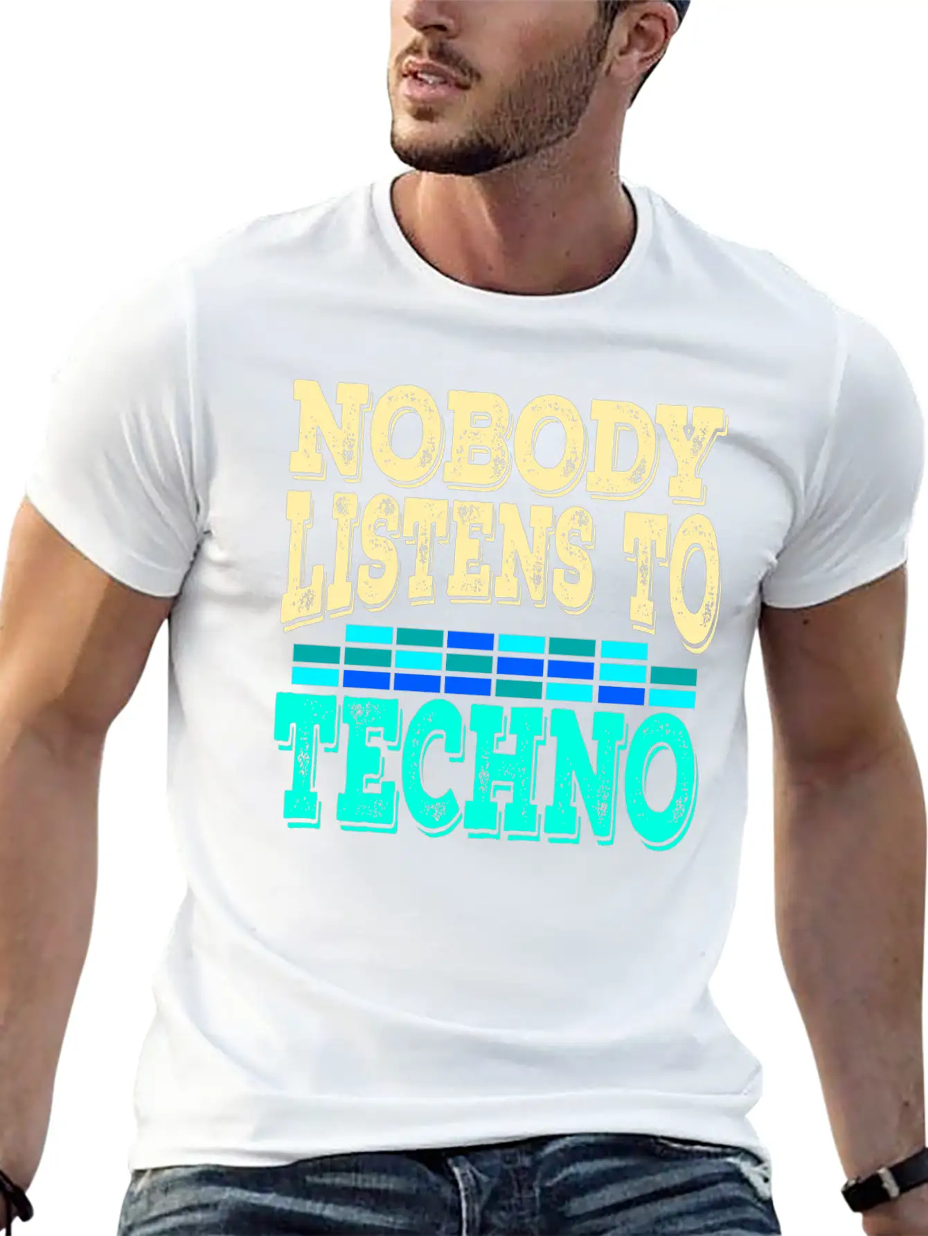 A Techno Tee For Music Lovers Saying "Nobody Stylish Everyday T-Shirt – Unisex Basic Cotton Tee