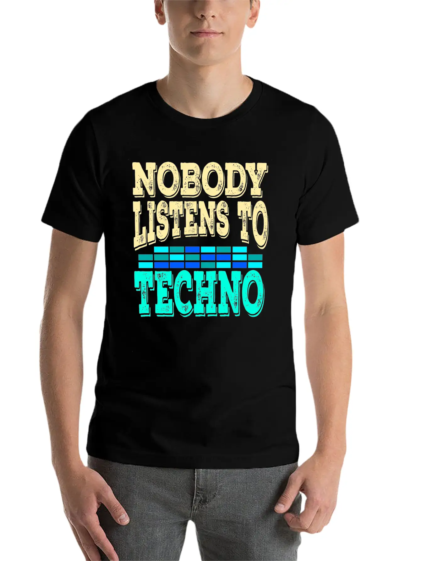 A Techno Tee For Music Lovers Saying "Nobody Stylish Everyday T-Shirt – Unisex Basic Cotton Tee