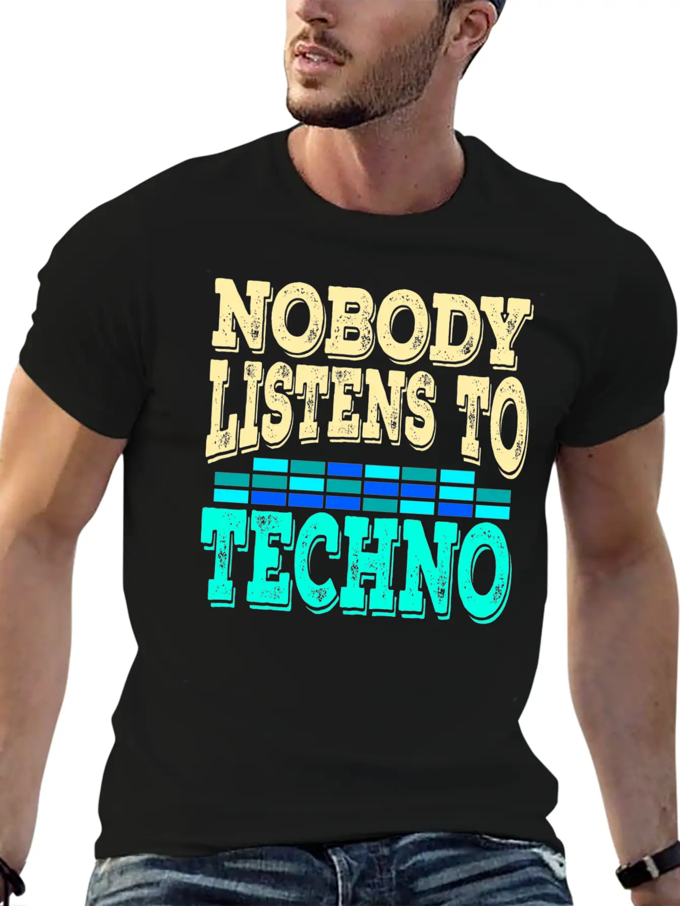 A Techno Tee For Music Lovers Saying "Nobody Stylish Everyday T-Shirt – Unisex Basic Cotton Tee