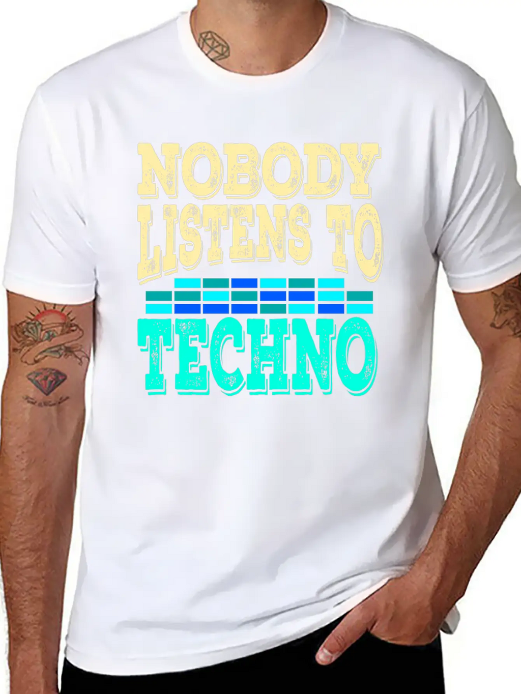 A Techno Tee For Music Lovers Saying "Nobody Stylish Everyday T-Shirt – Unisex Basic Cotton Tee