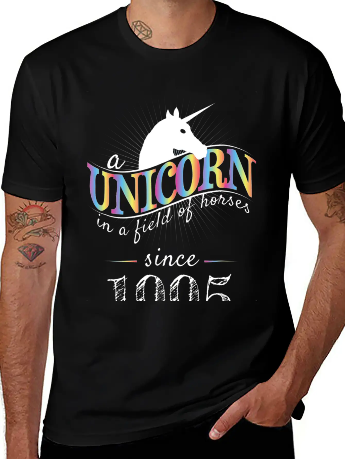 A Unicorn In A Field Of Horses Since 1995 Birthday Relaxed Everyday Tee – Lightweight And Durable Cotton