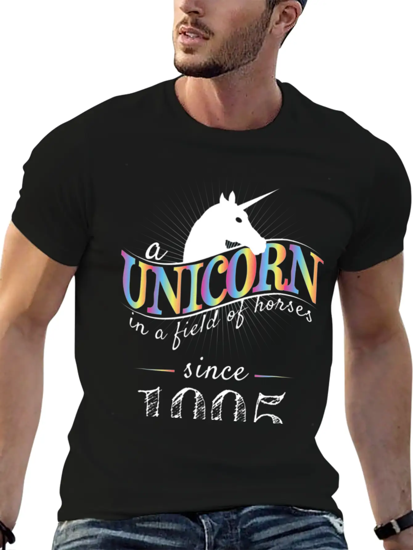 A Unicorn In A Field Of Horses Since 1995 Birthday Relaxed Everyday Tee – Lightweight And Durable Cotton