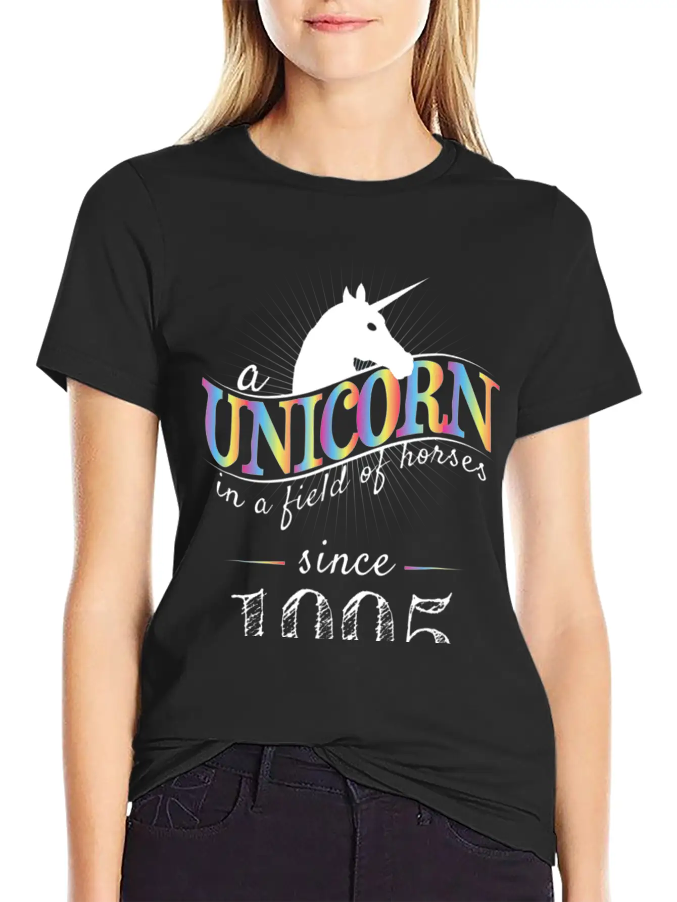 A Unicorn In A Field Of Horses Since 1995 Birthday Relaxed Everyday Tee – Lightweight And Durable Cotton