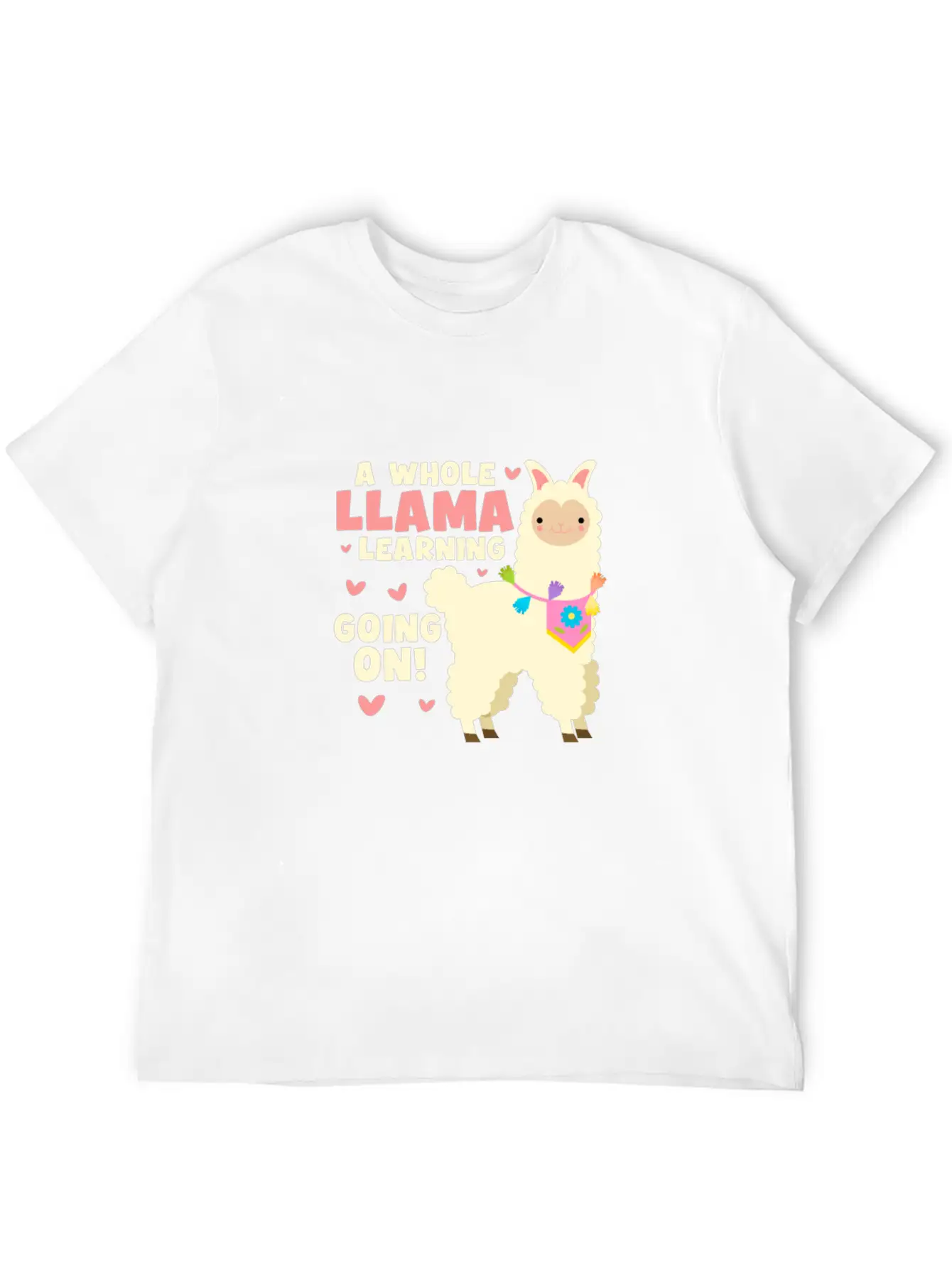 A Whole Llama Learning Going On Classic Cotton Tee – Unisex Comfort For Any Season