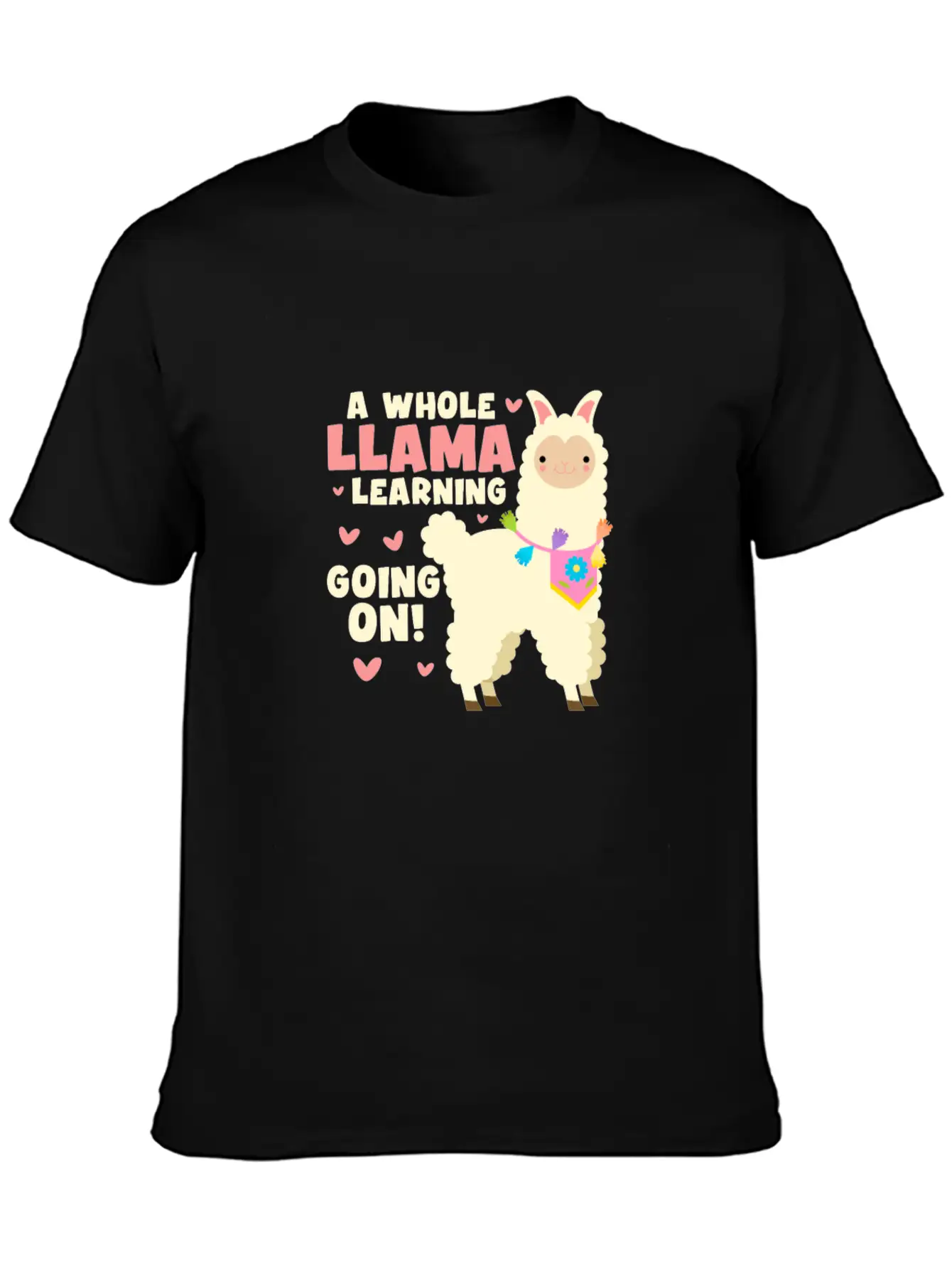 A Whole Llama Learning Going On Classic Cotton Tee – Unisex Comfort For Any Season