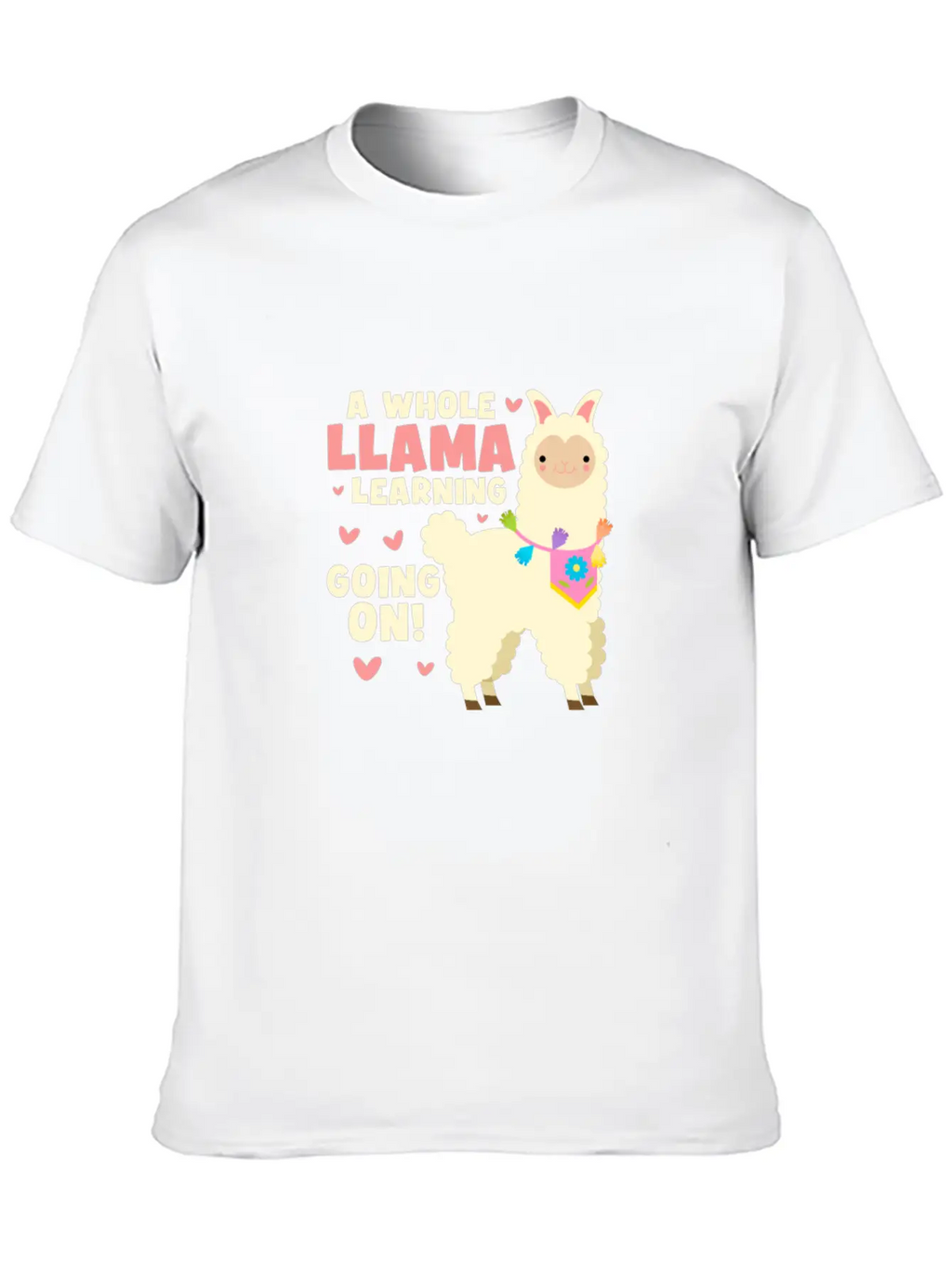 A Whole Llama Learning Going On Classic Cotton Tee – Unisex Comfort For Any Season