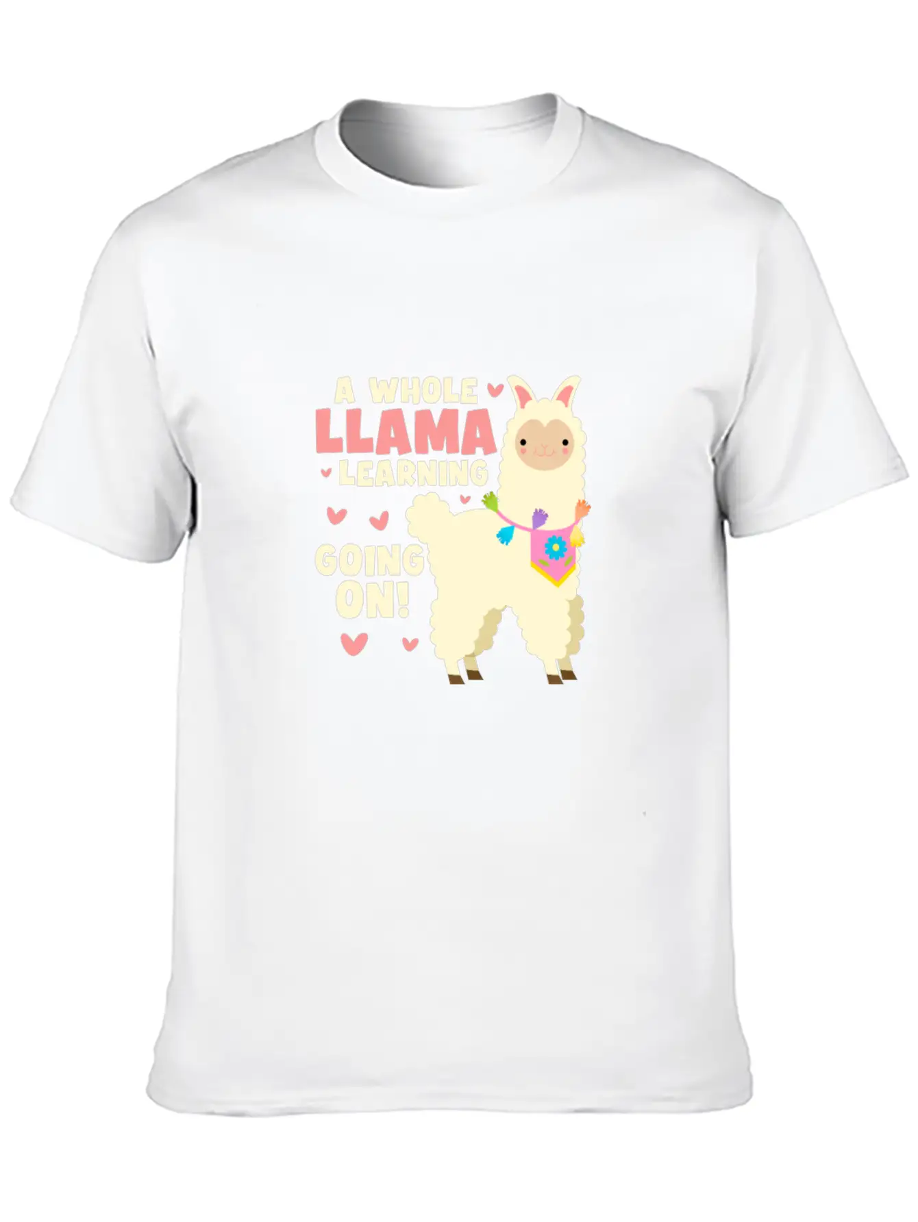 A Whole Llama Learning Going On Classic Cotton Tee – Unisex Comfort For Any Season