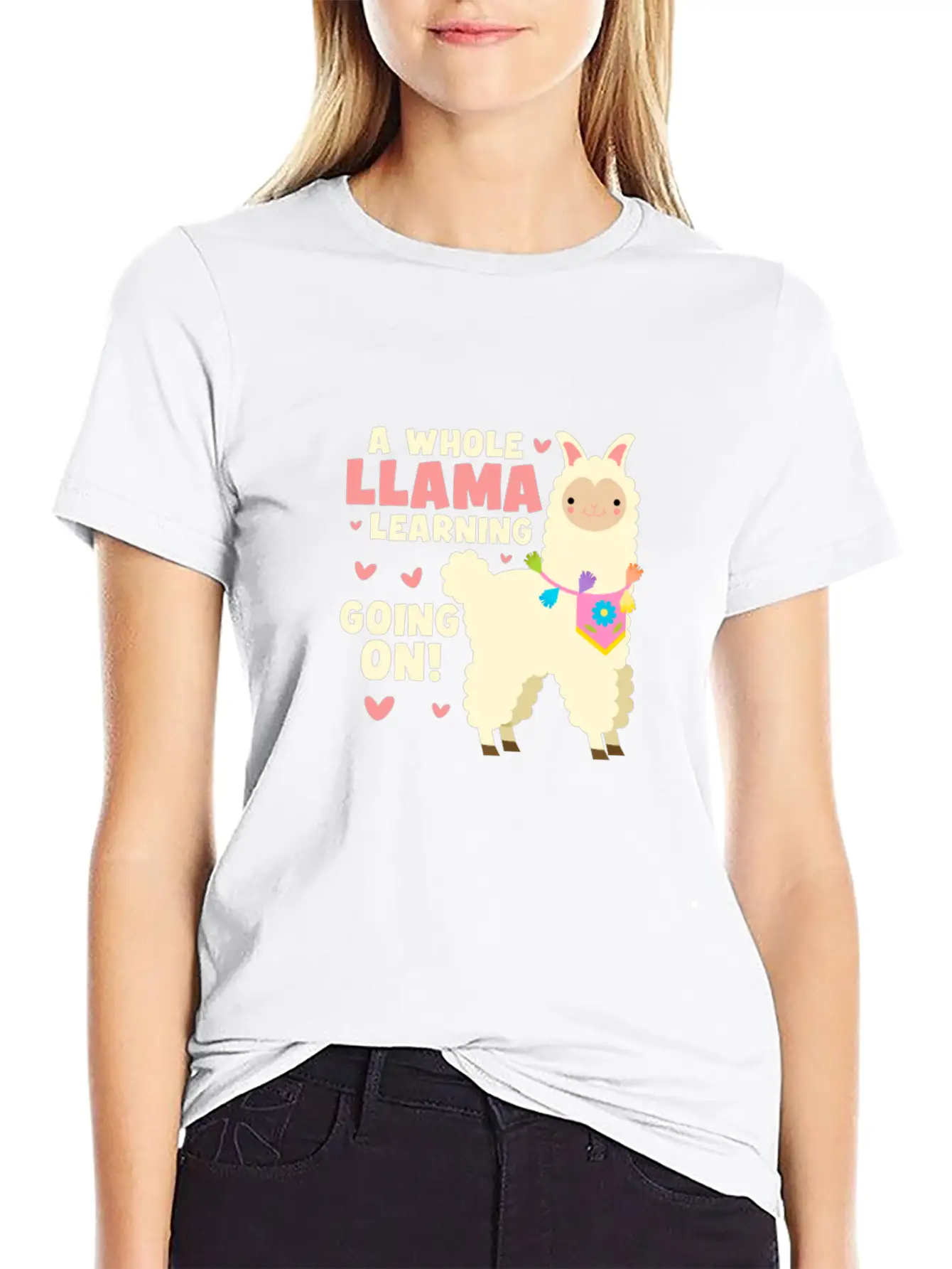 A Whole Llama Learning Going On Classic Cotton Tee – Unisex Comfort For Any Season