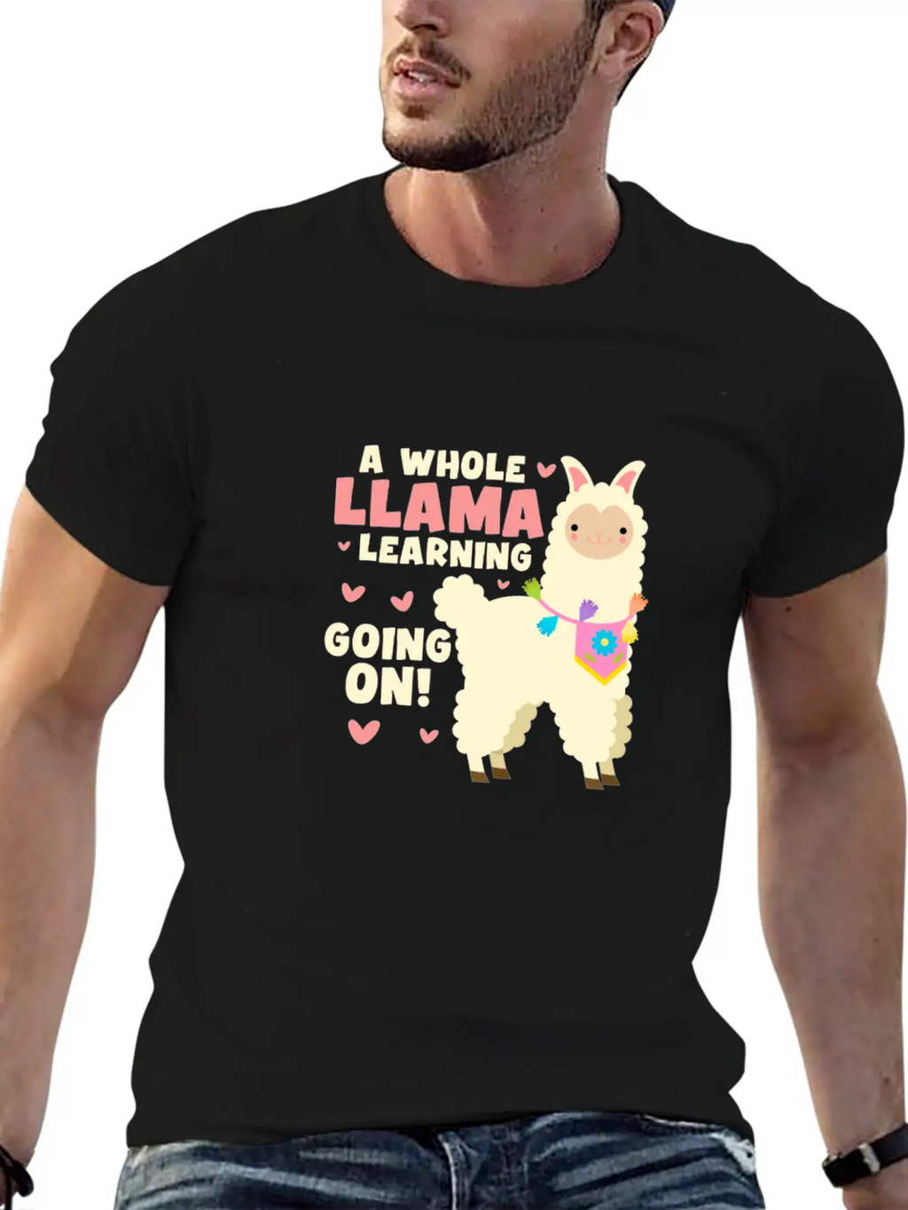 A Whole Llama Learning Going On Classic Cotton Tee – Unisex Comfort For Any Season