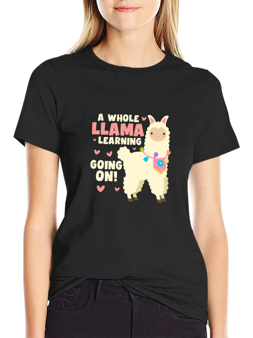 A Whole Llama Learning Going On Classic Cotton Tee – Unisex Comfort For Any Season