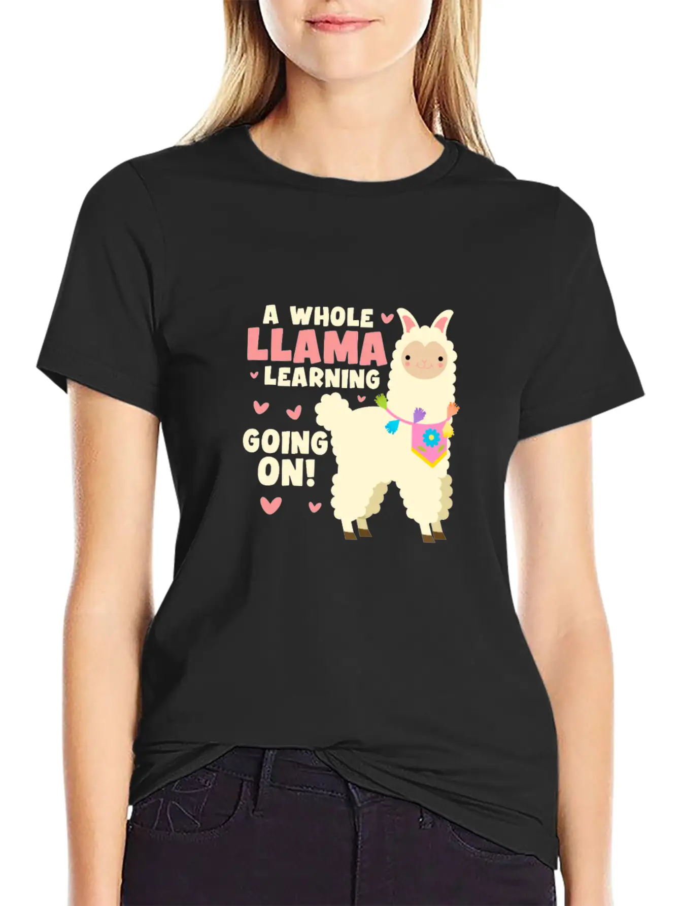 A Whole Llama Learning Going On Classic Cotton Tee – Unisex Comfort For Any Season