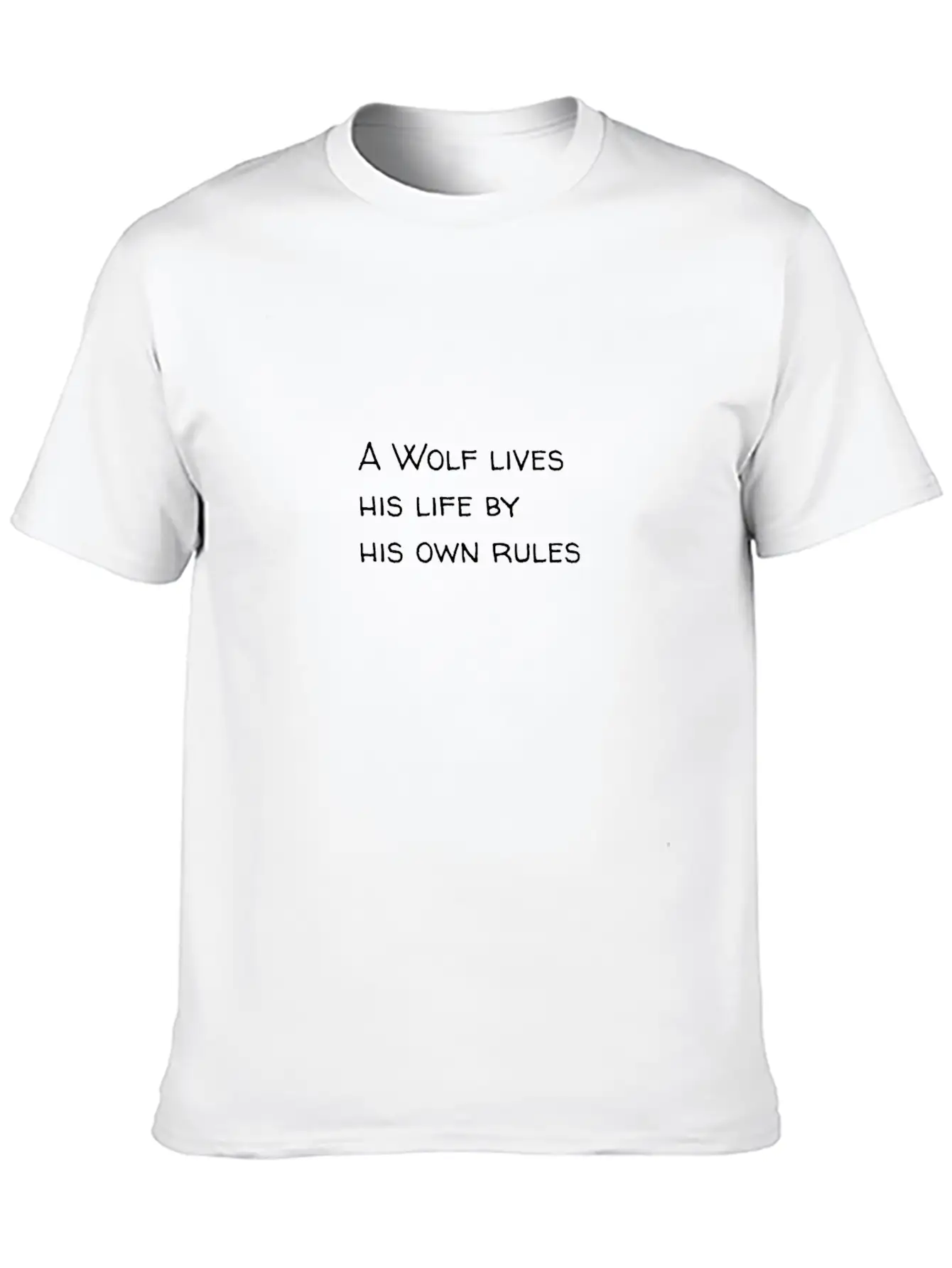 A Wolf Lives His Life By His Own Rules Basic Graphic T-Shirt – Daily Comfort In Soft Cotton