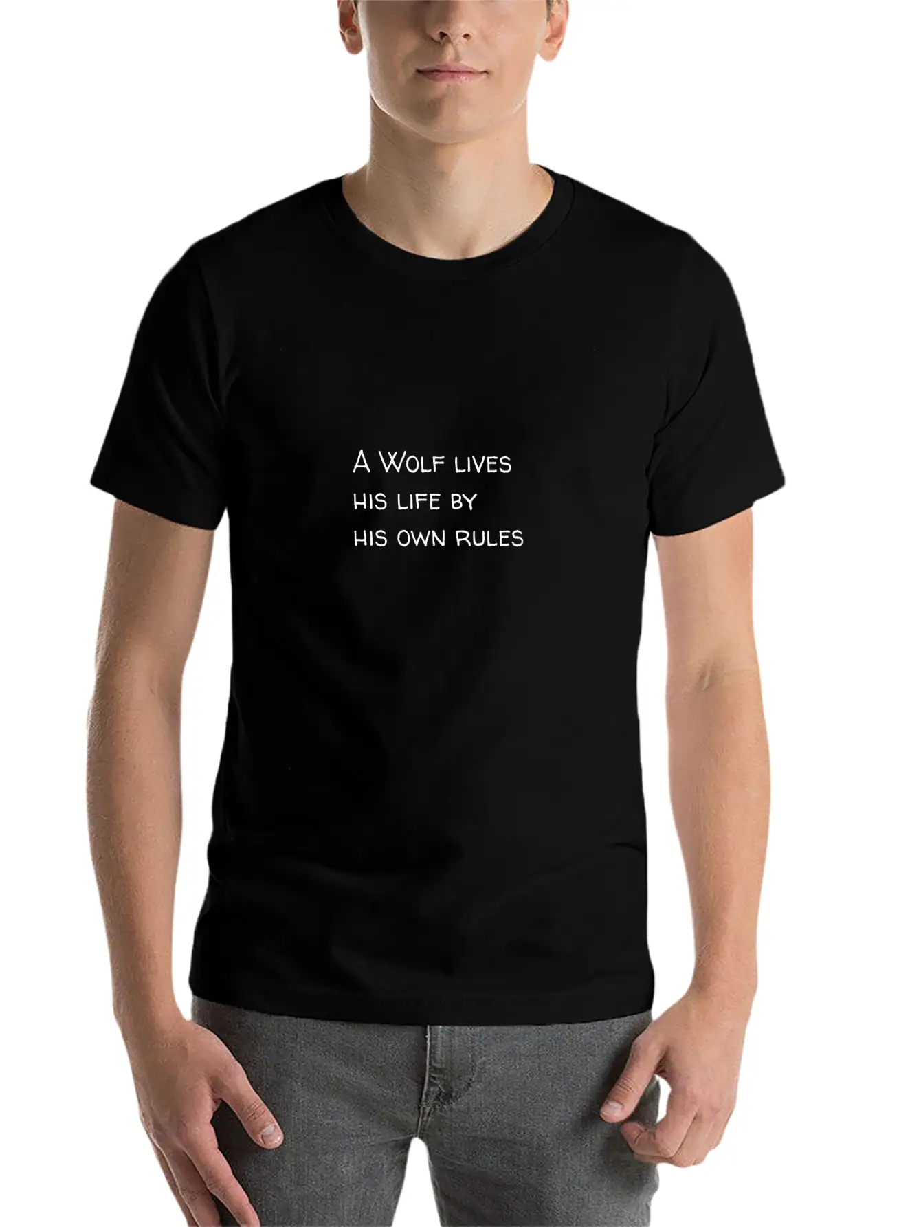 A Wolf Lives His Life By His Own Rules Basic Graphic T-Shirt – Daily Comfort In Soft Cotton