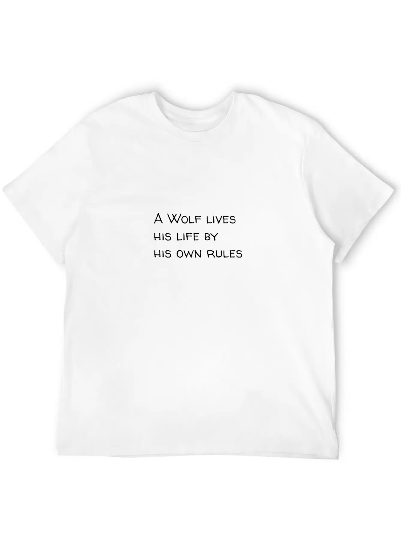 A Wolf Lives His Life By His Own Rules Basic Graphic T-Shirt – Daily Comfort In Soft Cotton