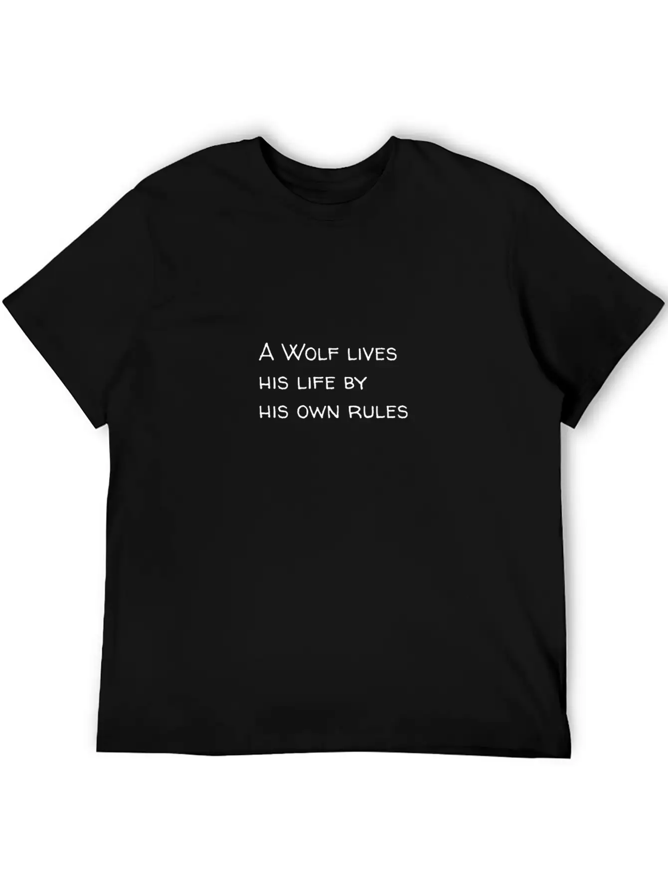 A Wolf Lives His Life By His Own Rules Basic Graphic T-Shirt – Daily Comfort In Soft Cotton