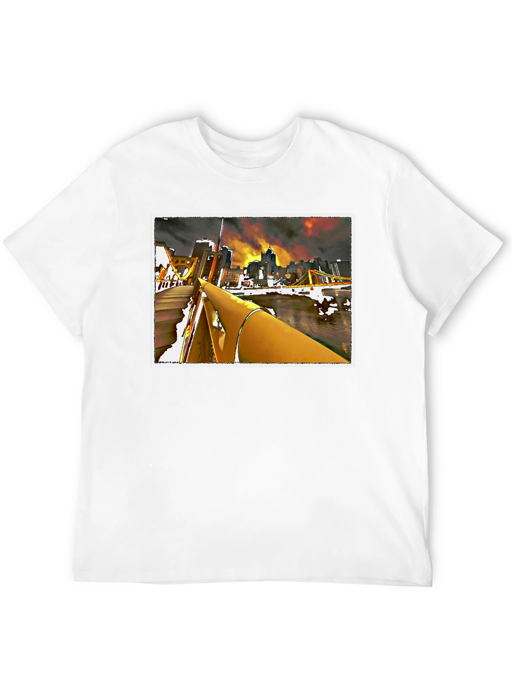 Pittsburgh Cityscape Graphic Tee - Black