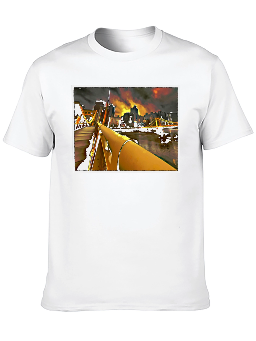 Pittsburgh Cityscape Graphic Tee - Black