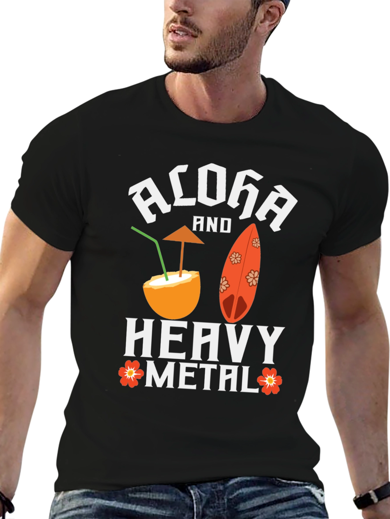 Aloha and Heavy Metal Graphic Tee