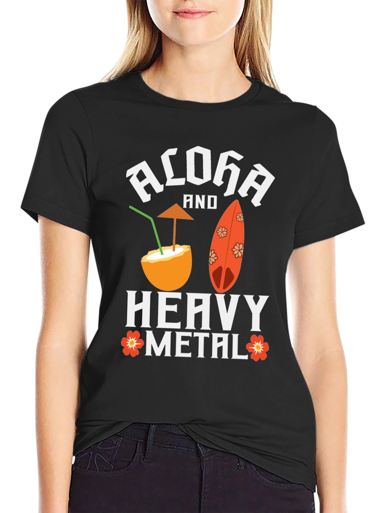 Aloha and Heavy Metal Graphic Tee