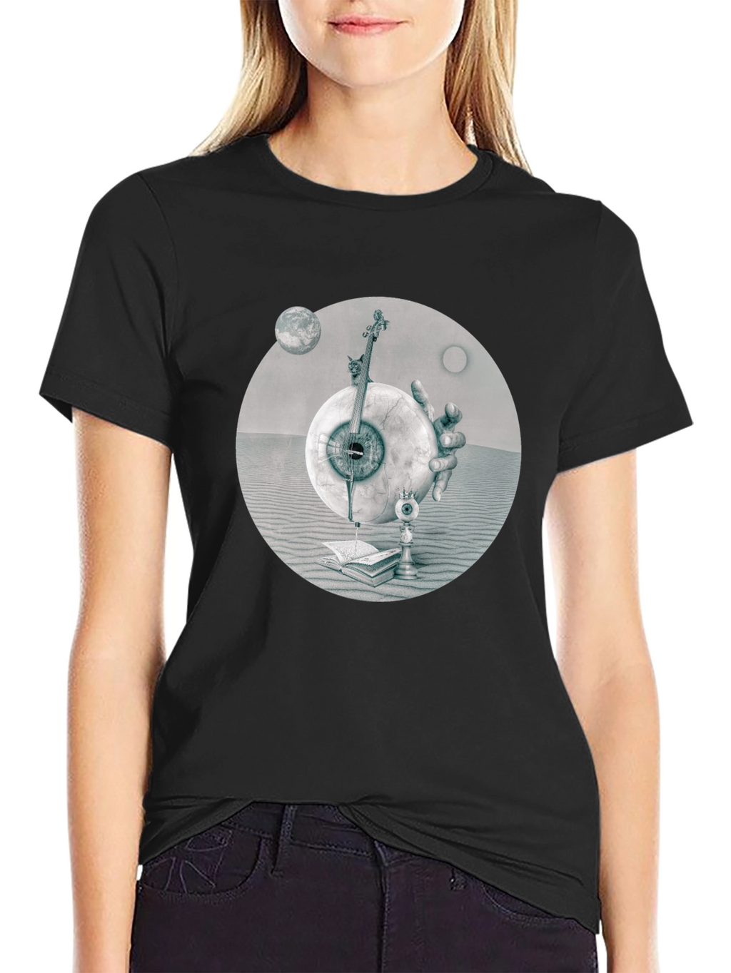 Surreal Eye & Violin Graphic Tee