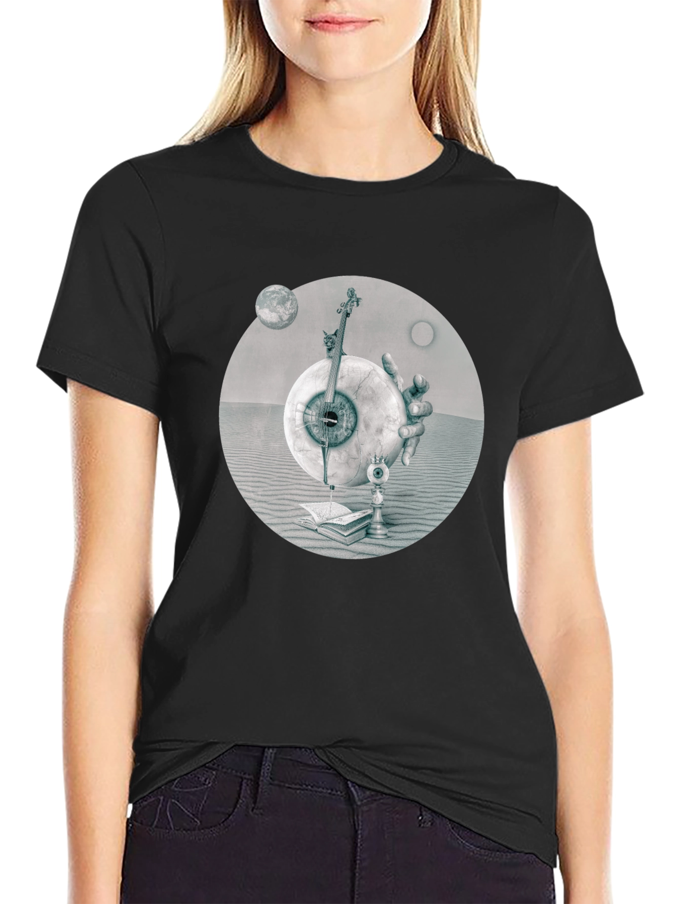 Surreal Eye & Violin Graphic Tee