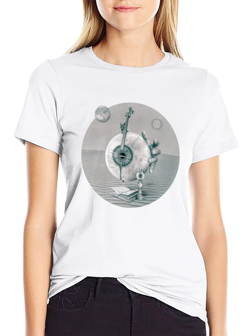 Surreal Eye & Violin Graphic Tee