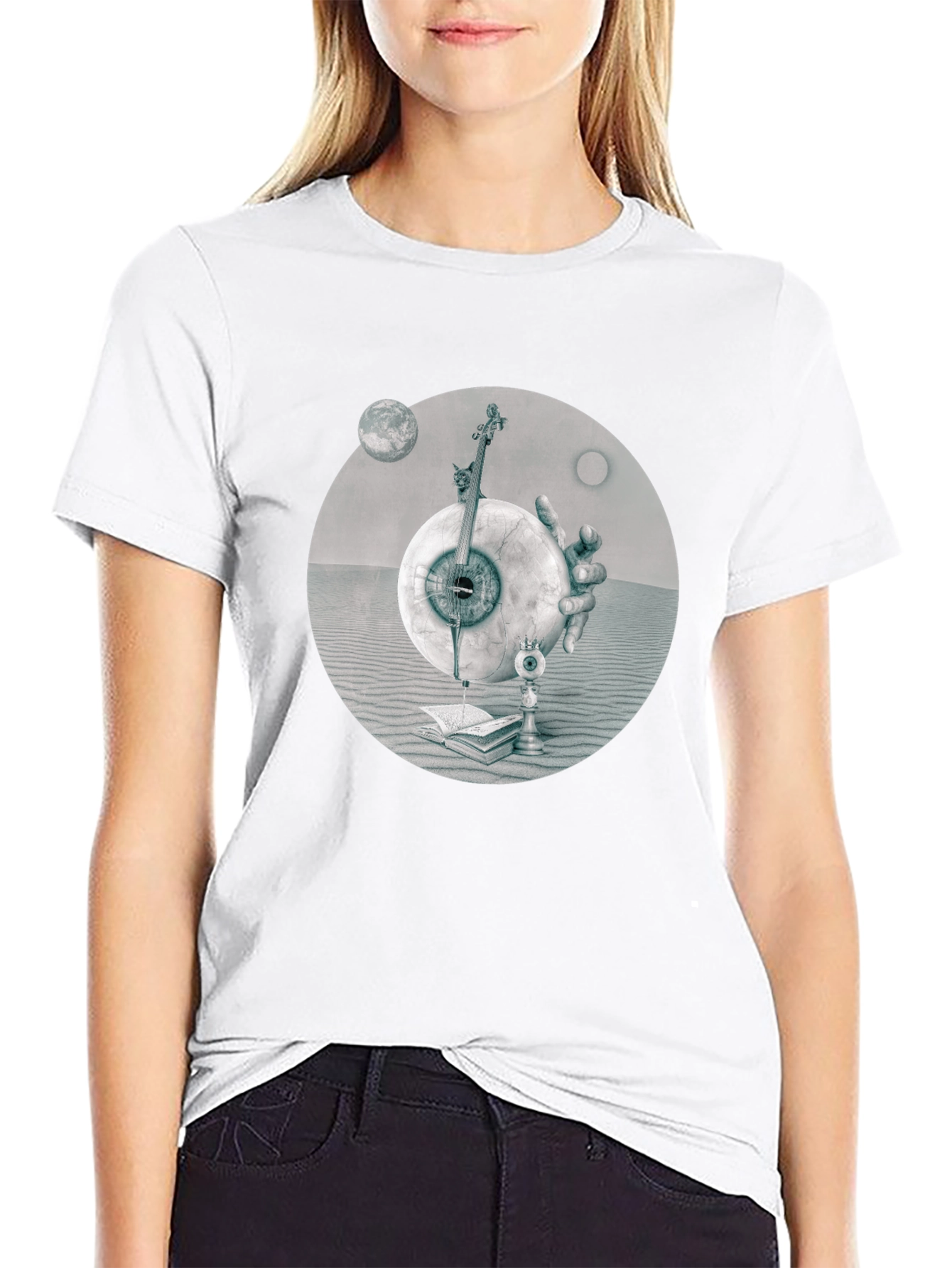 Surreal Eye & Violin Graphic Tee