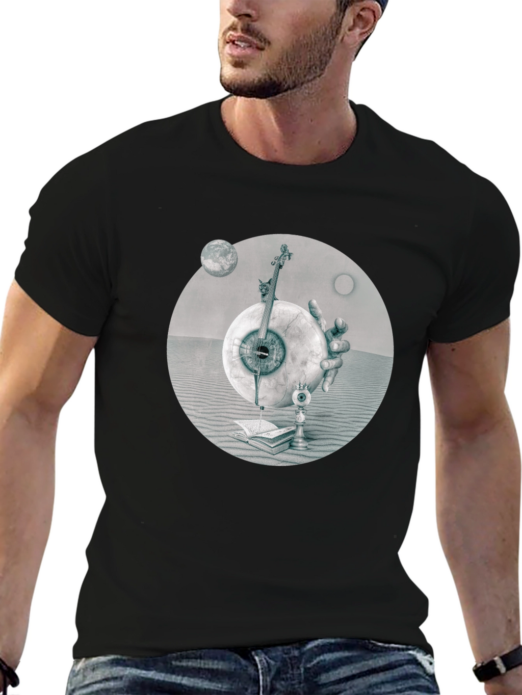 Surreal Eye & Violin Graphic Tee