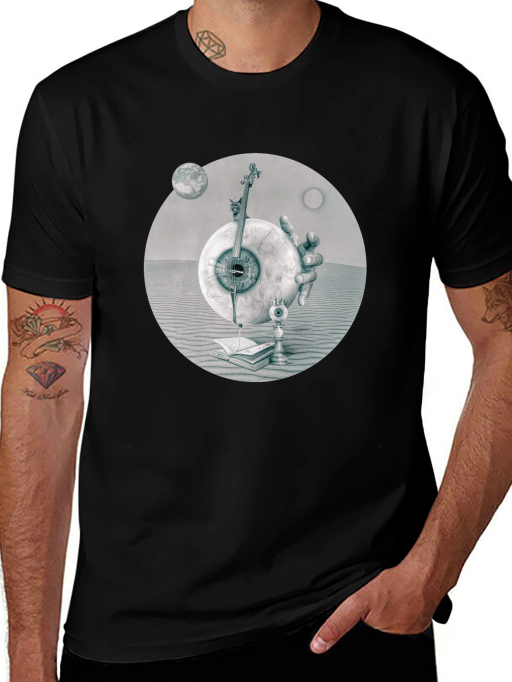 Surreal Eye & Violin Graphic Tee