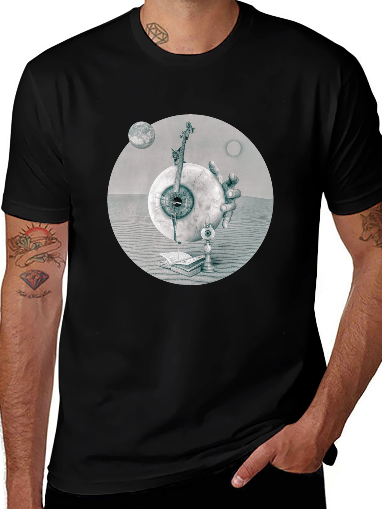 Surreal Eye & Violin Graphic Tee