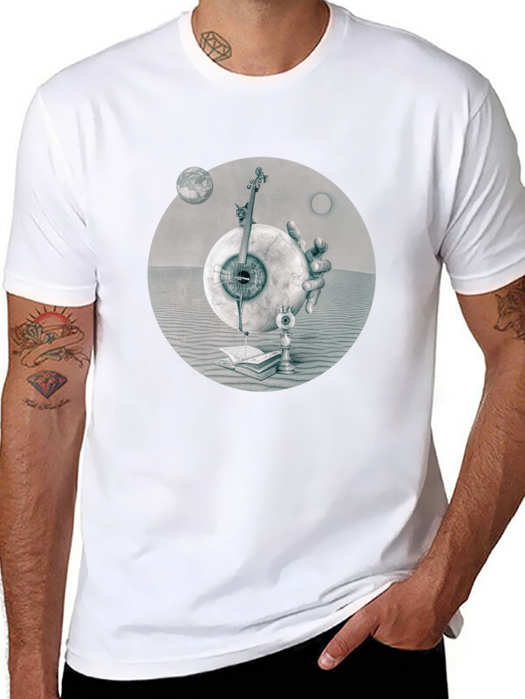 Surreal Eye & Violin Graphic Tee