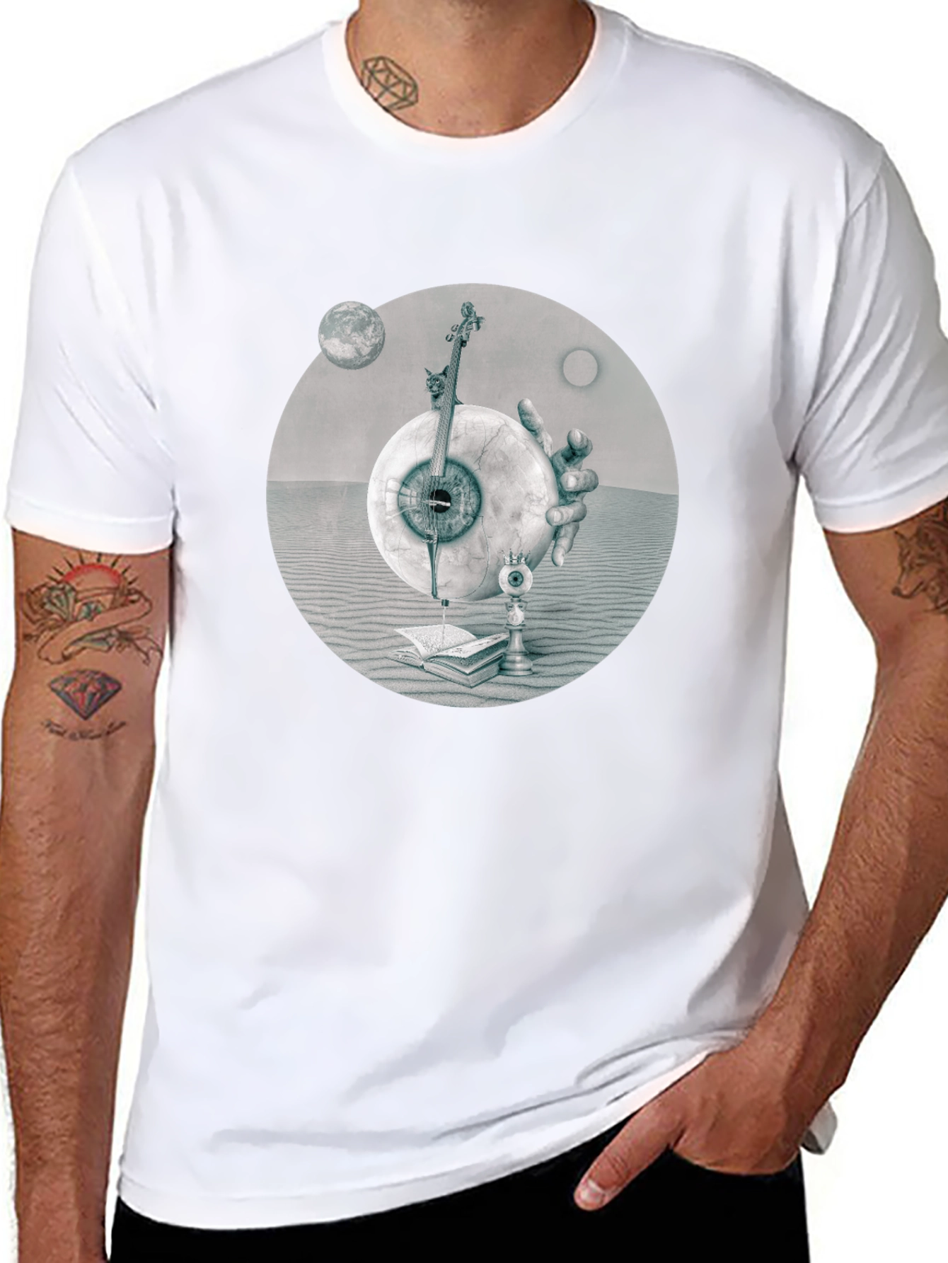 Surreal Eye & Violin Graphic Tee