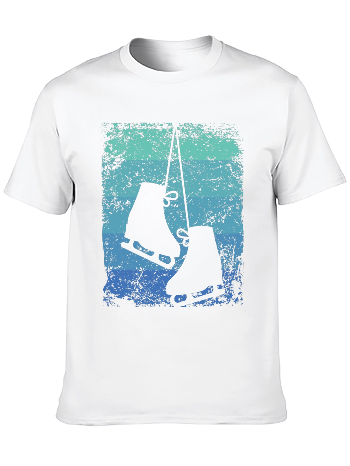 Retro Ice Skate Graphic Tee - Black